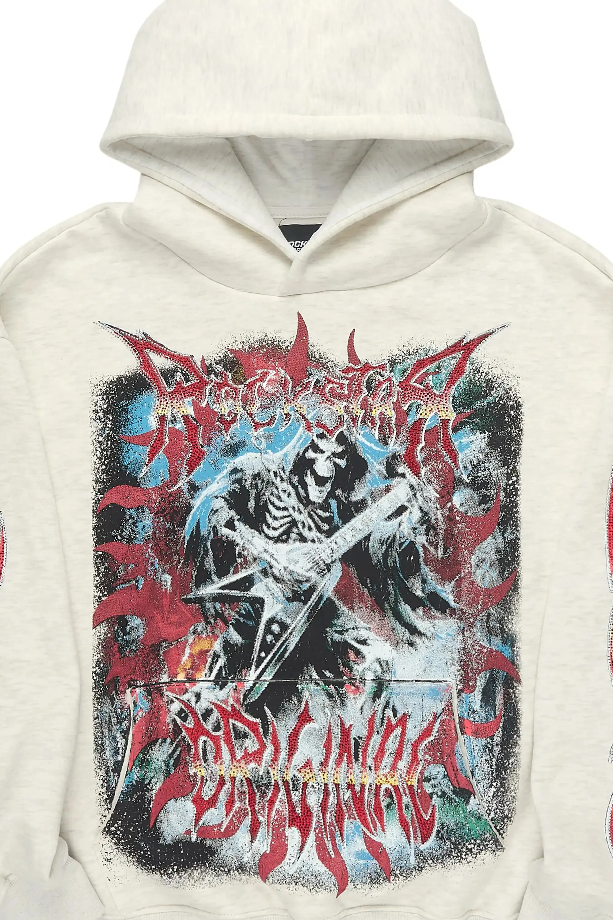 Takiyrra Heather Grey Rhinestone Hoodie sold by Rockstar Original product image thumbnail 2