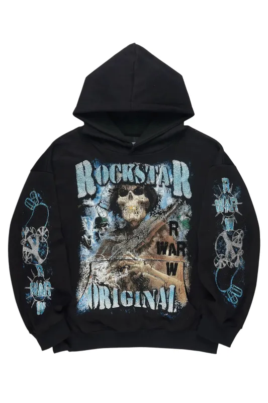 Keveisha Black Rhinestone Hoodie sold by Rockstar Original