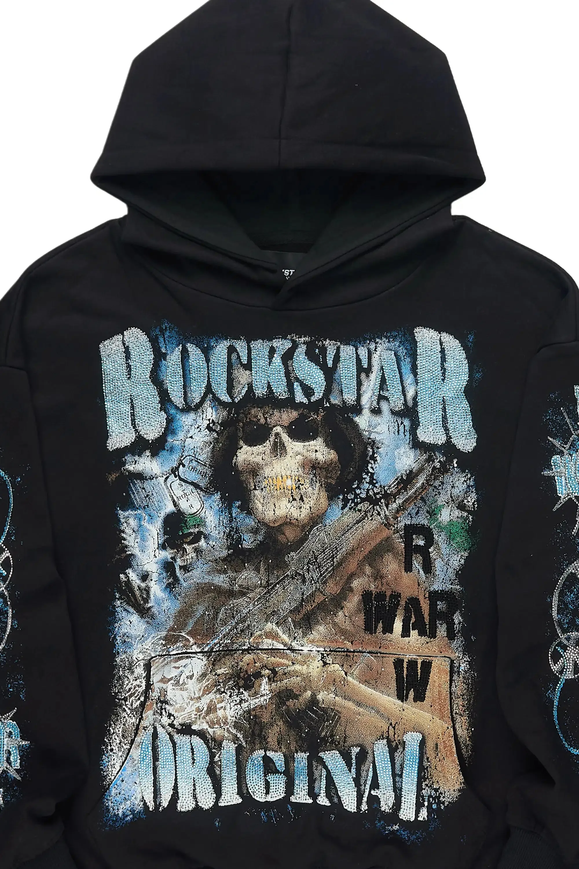 Keveisha Black Rhinestone Hoodie sold by Rockstar Original product image thumbnail 2