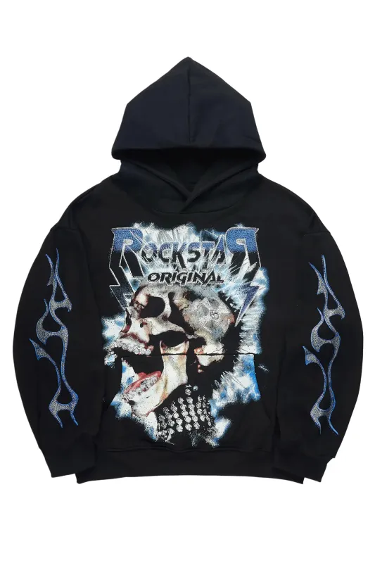 Jakari Black Rhinestone Hoodie sold by Rockstar Original