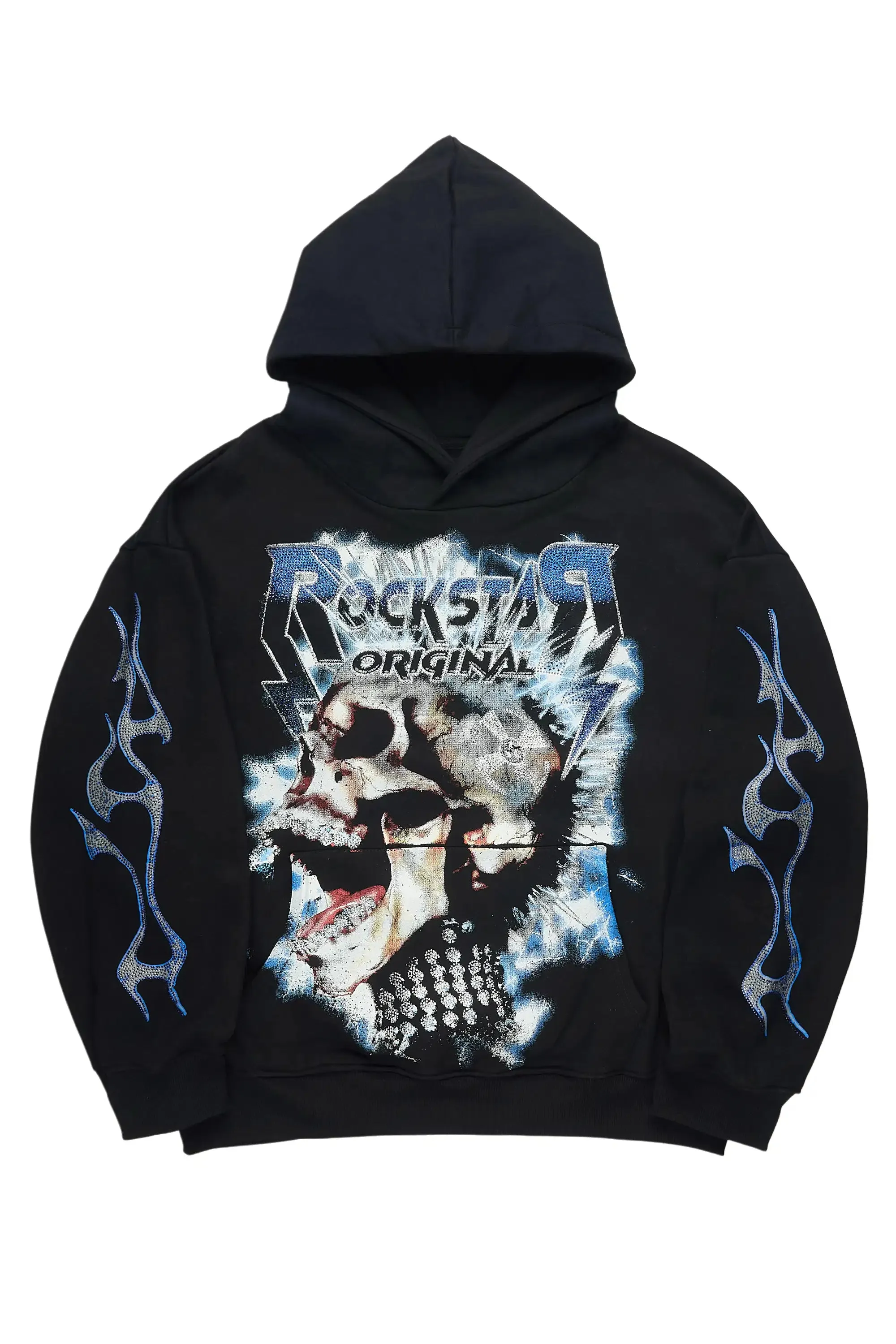 Jakari Black Rhinestone Hoodie sold by Rockstar Original