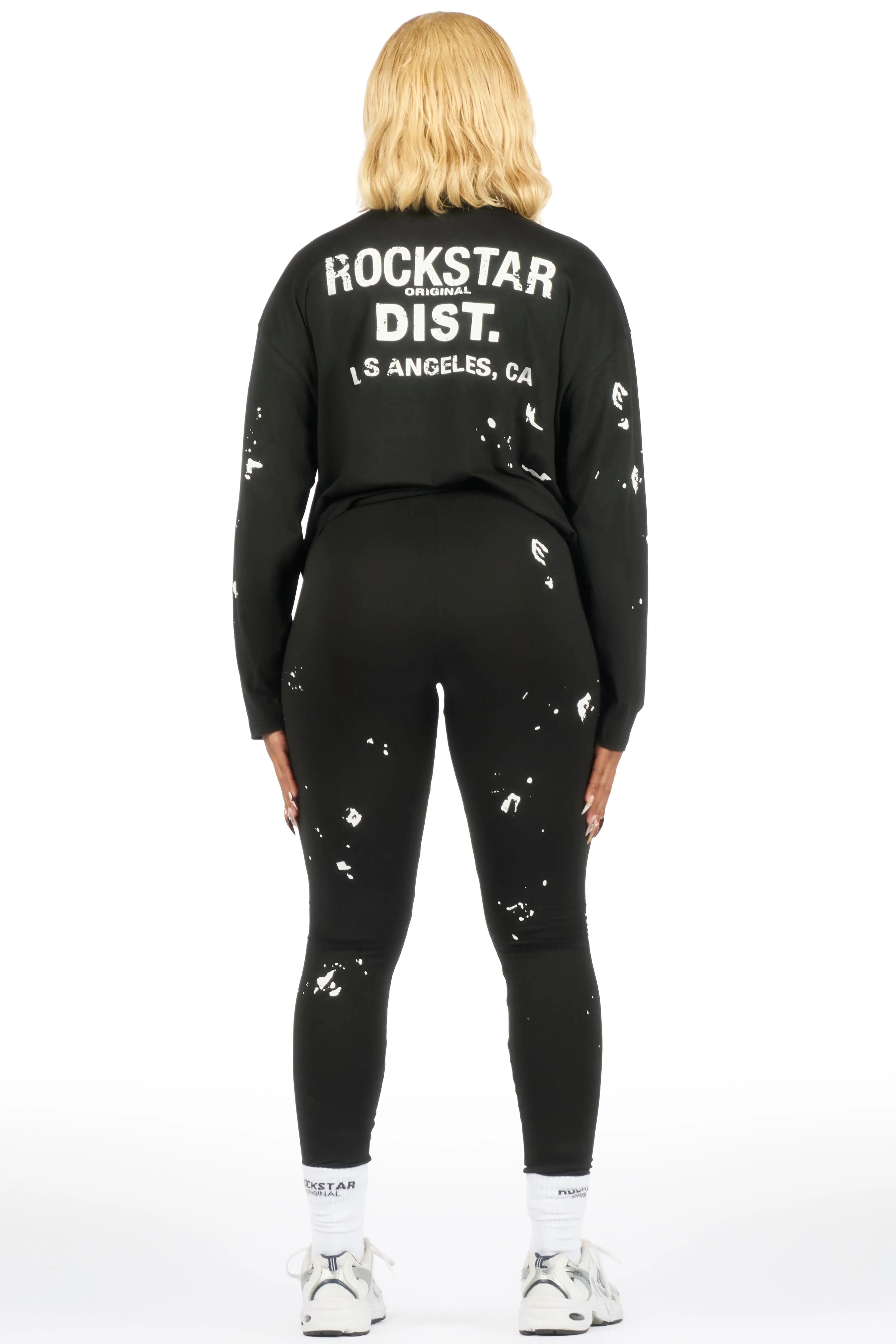 Living For It Black Long Sleeve Legging Set sold by Rockstar Original product image thumbnail 4