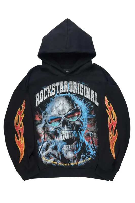 Raneshia Black Rhinestone Hoodie sold by Rockstar Original