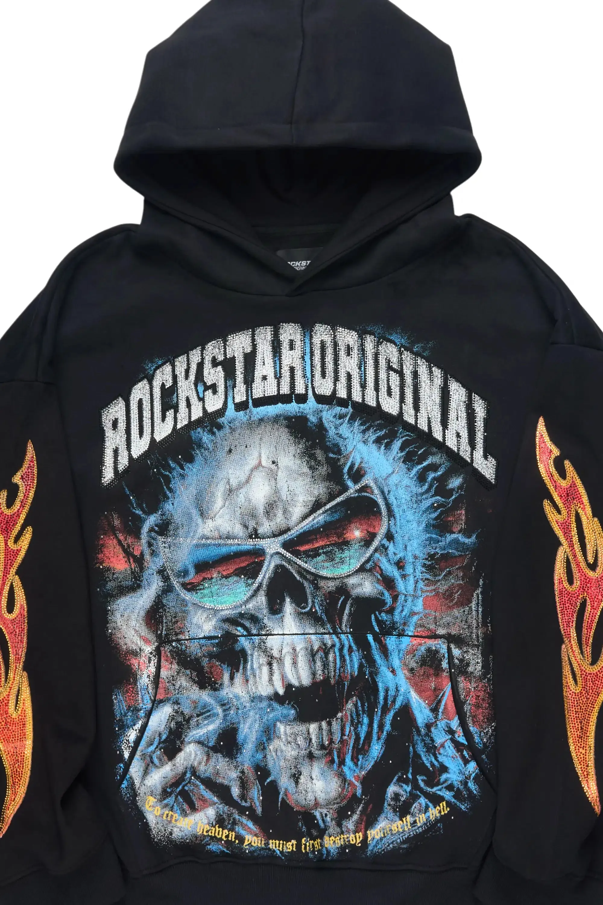 Raneshia Black Rhinestone Hoodie sold by Rockstar Original product image thumbnail 2