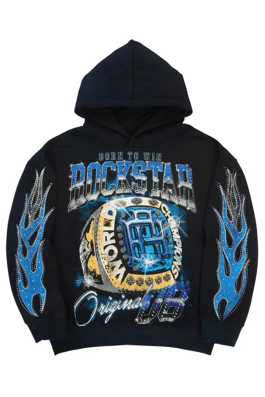 Vakiyah Black Rhinestone Hoodie sold by Rockstar Original