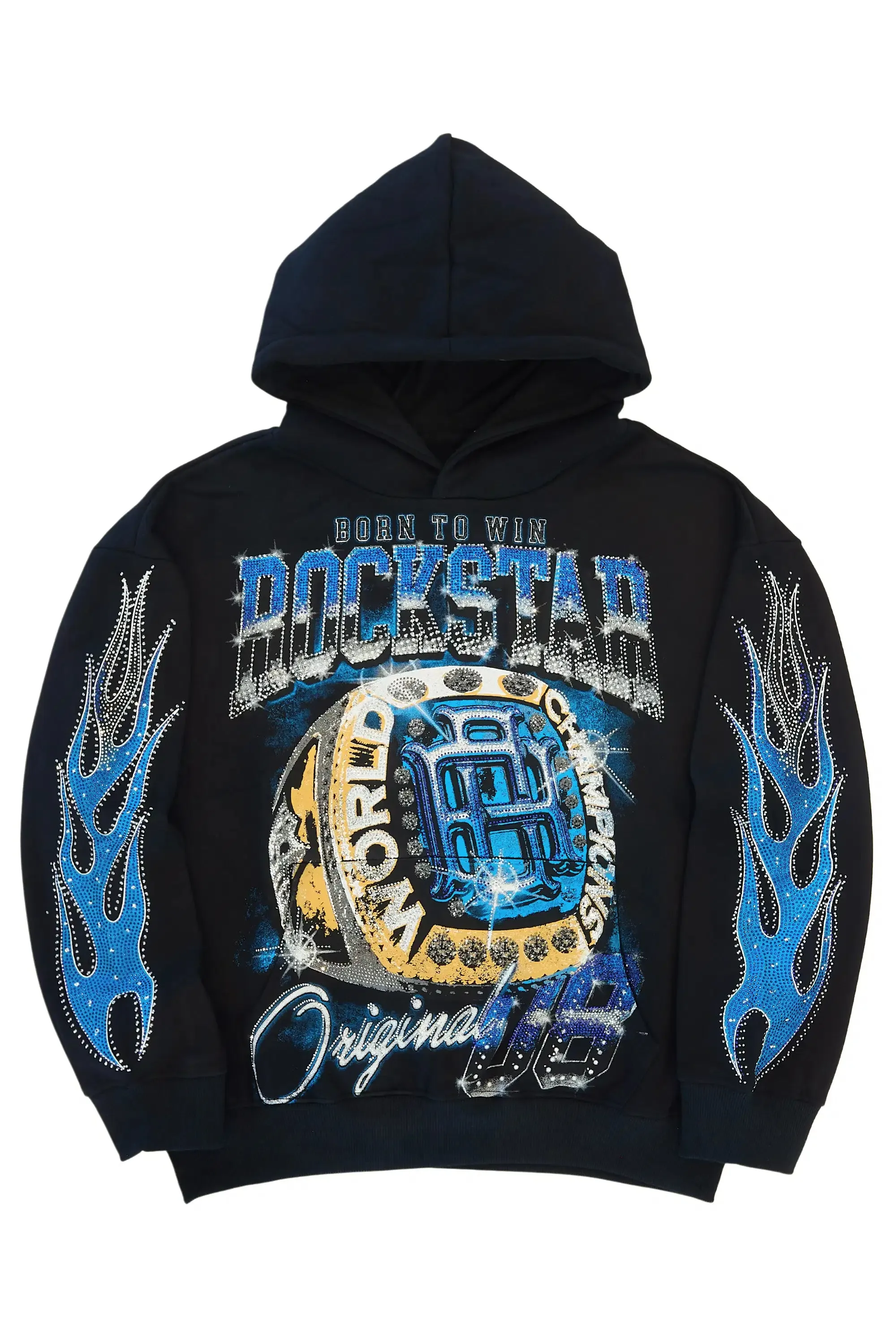 Vakiyah Black Rhinestone Hoodie sold by Rockstar Original