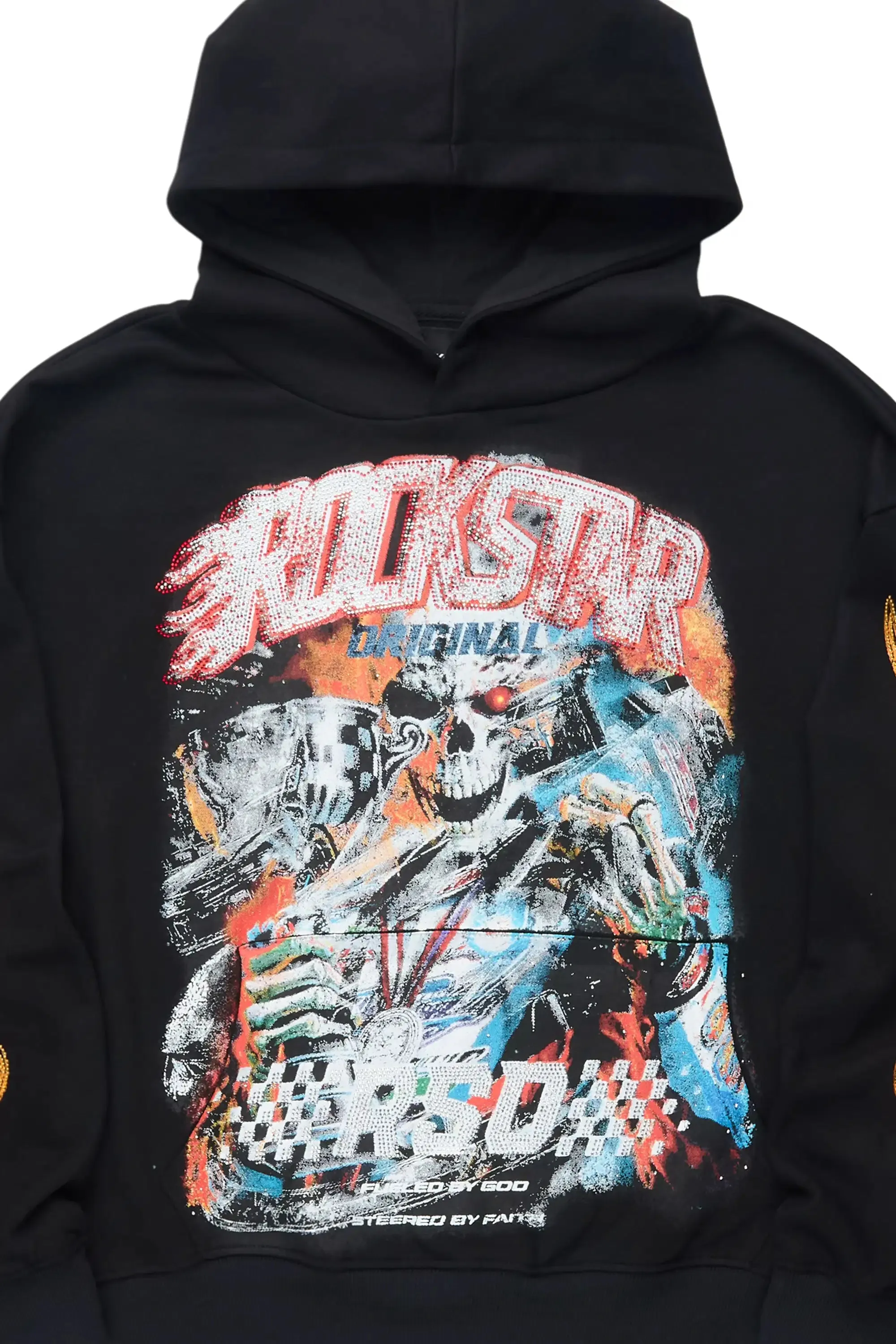 Abrisha Black Rhinestone Hoodie sold by Rockstar Original product image thumbnail 2