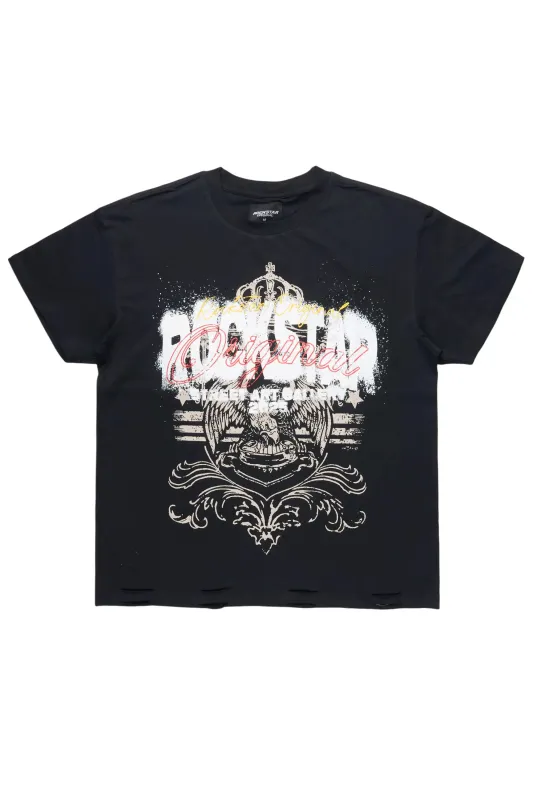 Irix Black Oversized Graphic T-Shirt sold by Rockstar Original