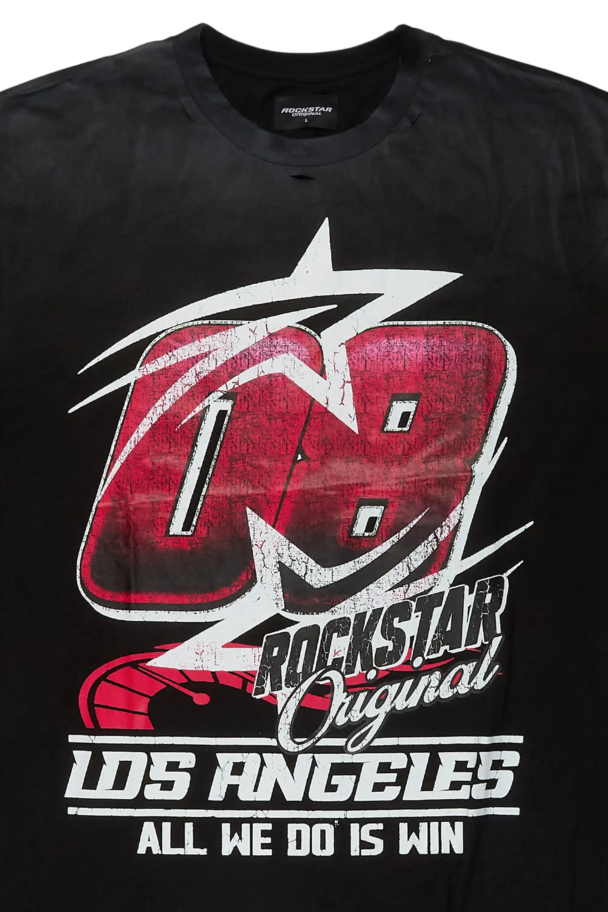 Kastell Black Oversized Graphic T-Shirt sold by Rockstar Original product image thumbnail 2