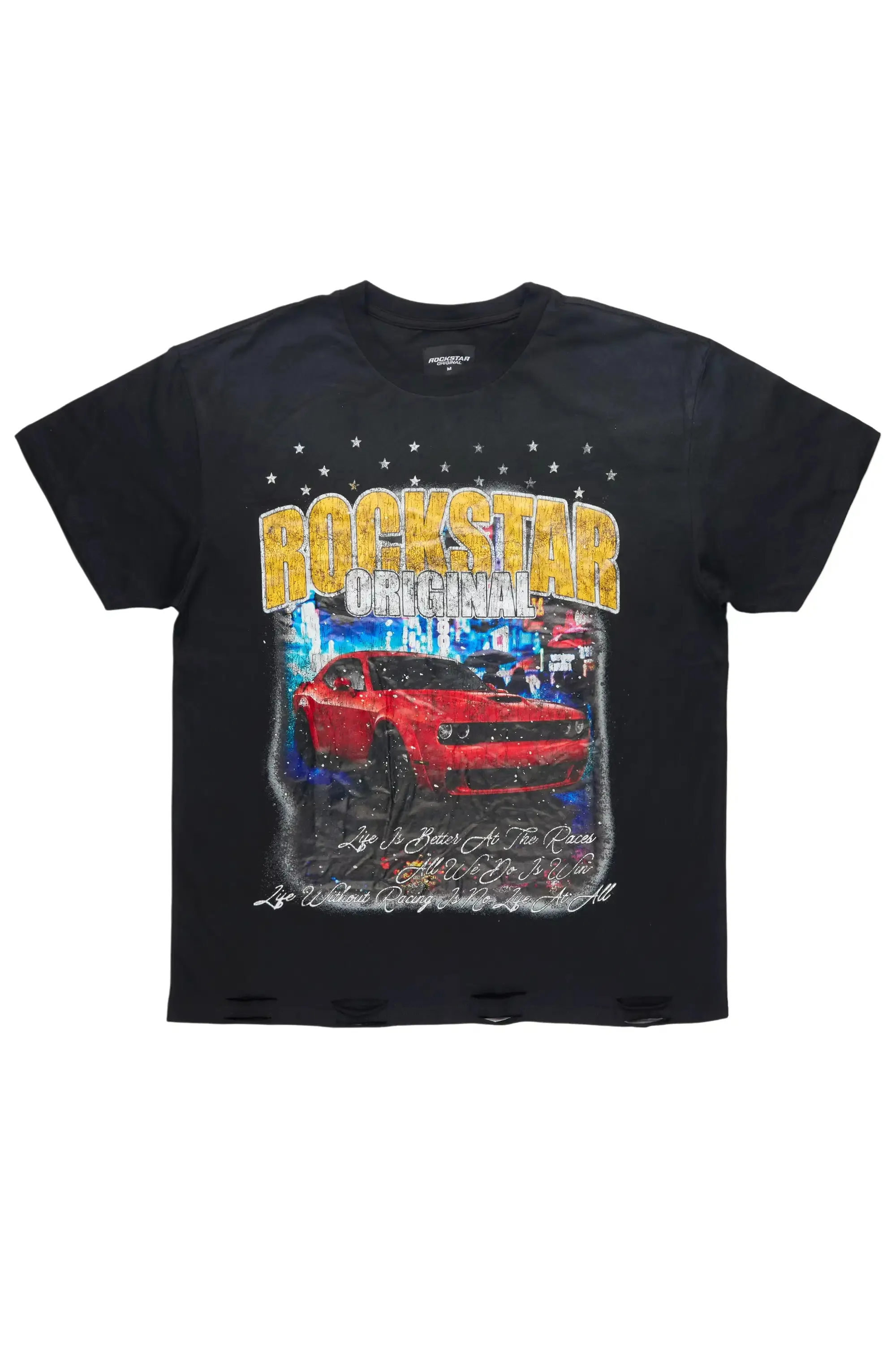 Zerix Black Oversized Graphic T-Shirt sold by Rockstar Original