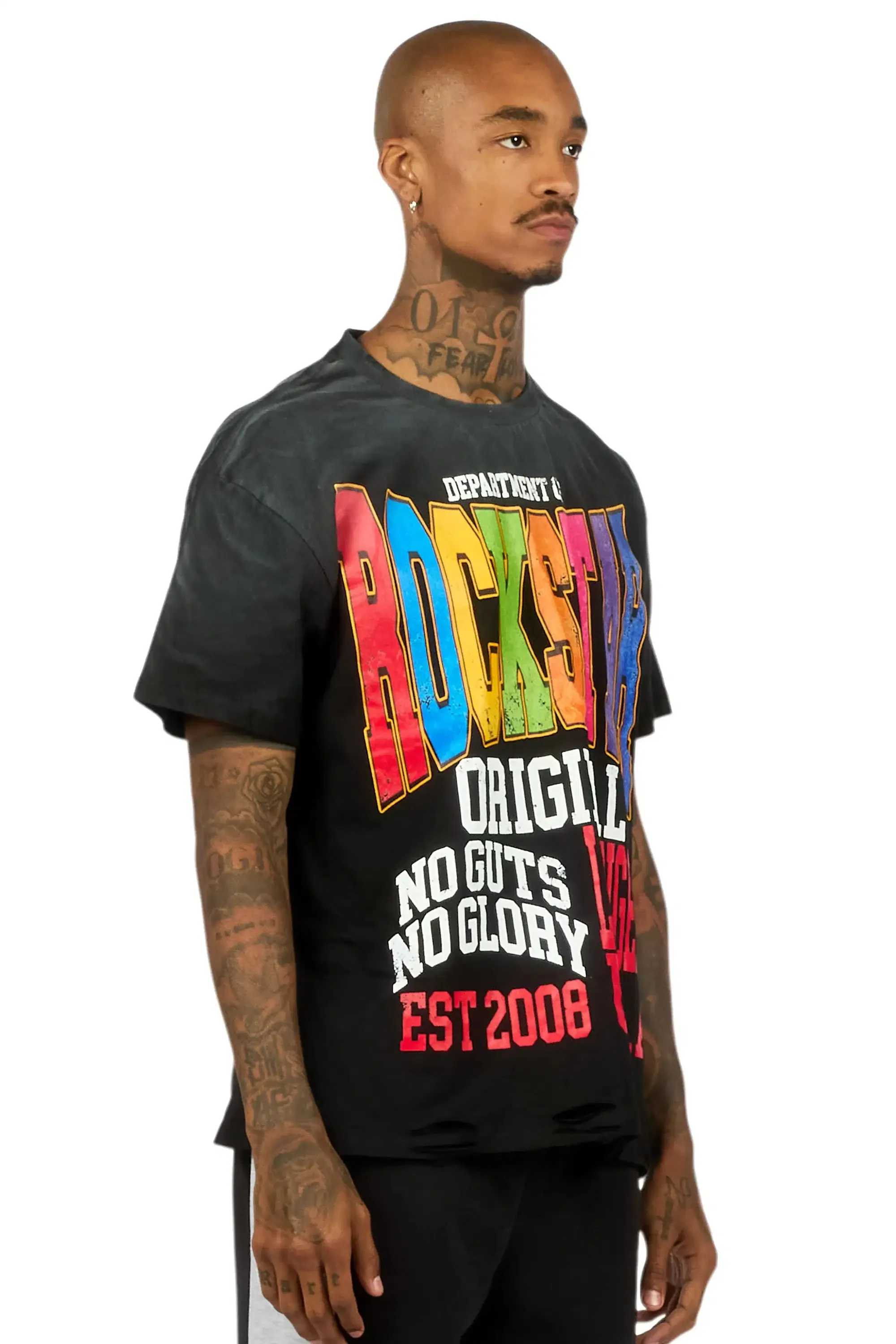 Keen Black Oversized Graphic T-Shirt sold by Rockstar Original product image thumbnail 3