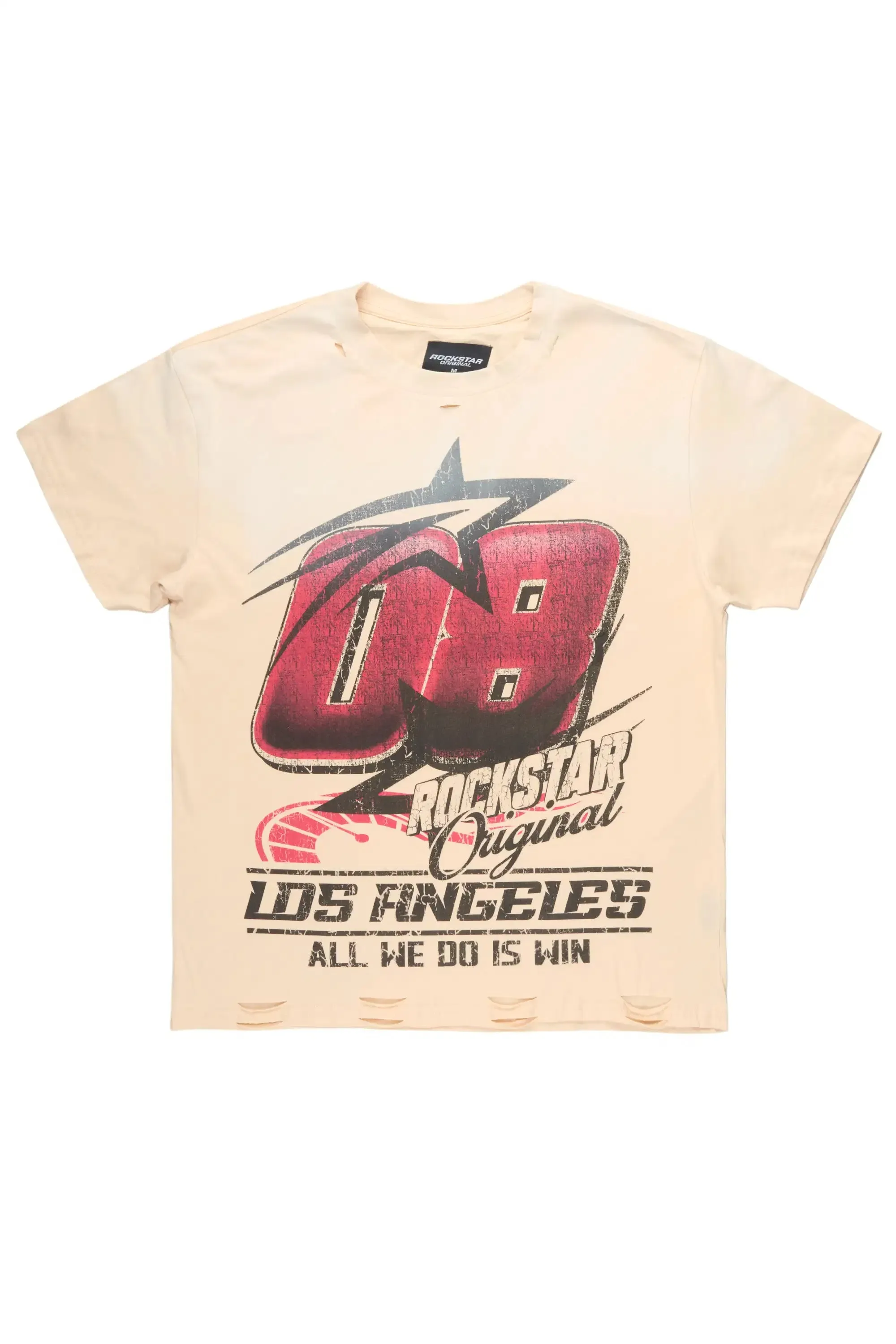 Kastell Sand Oversized Distressed Graphic T-Shirt sold by Rockstar Original