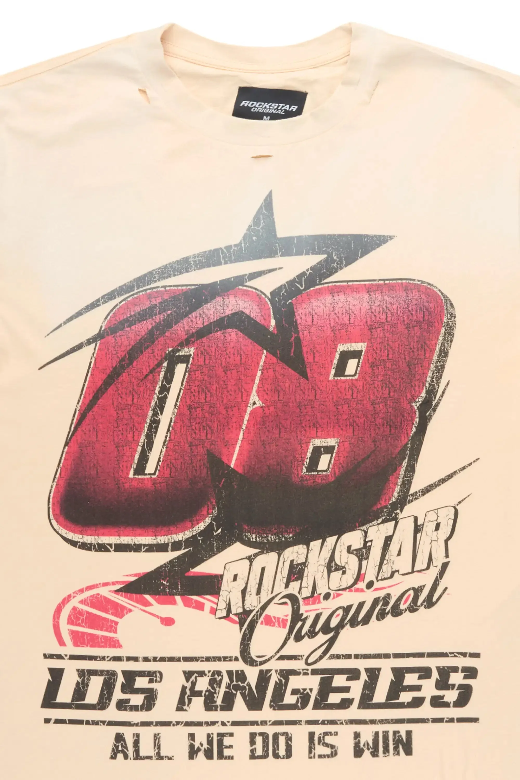 Kastell Sand Oversized Distressed Graphic T-Shirt sold by Rockstar Original product image thumbnail 2