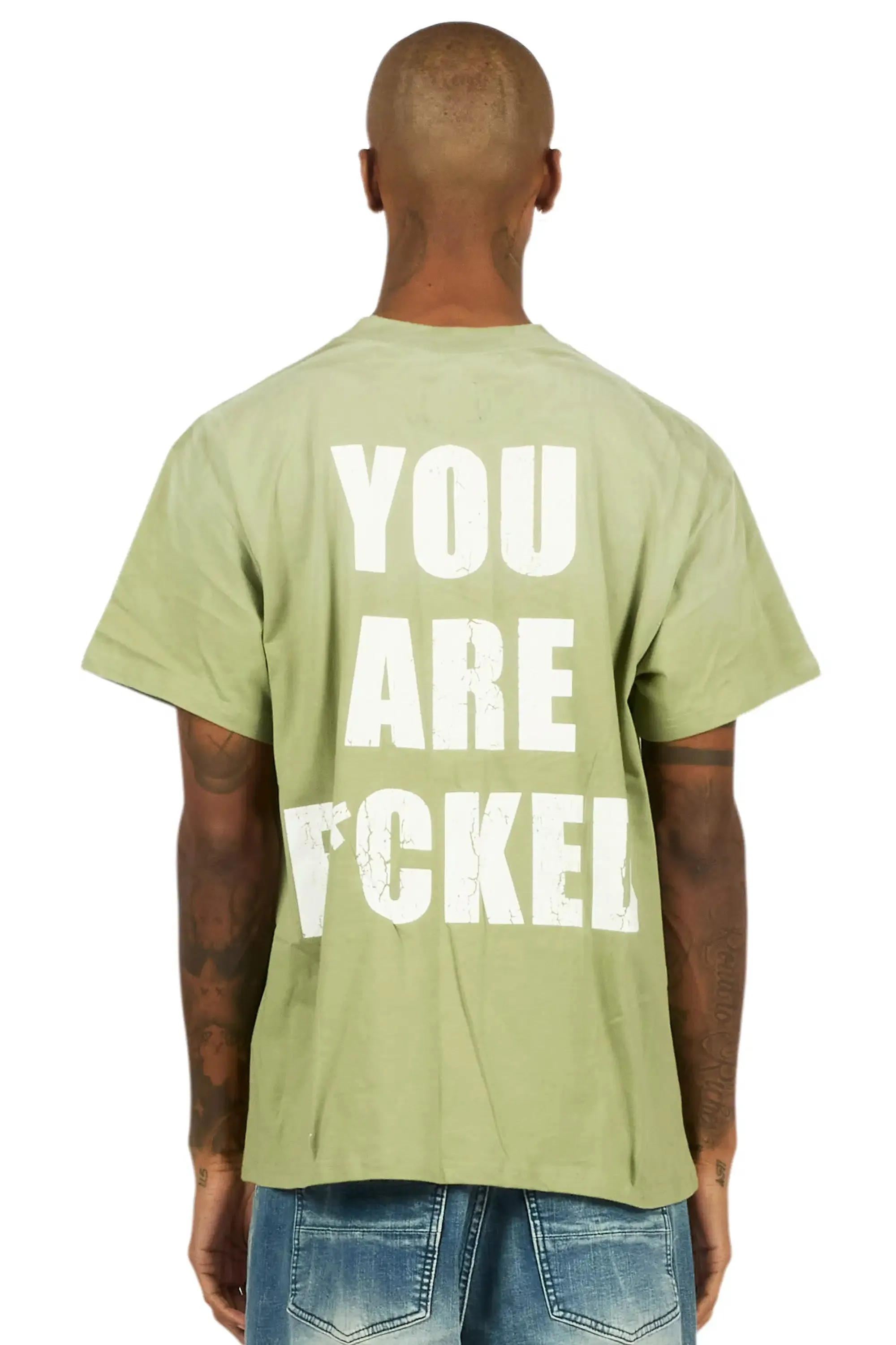 Xayon Green Oversized Graphic T-Shirt sold by Rockstar Original product image thumbnail 3