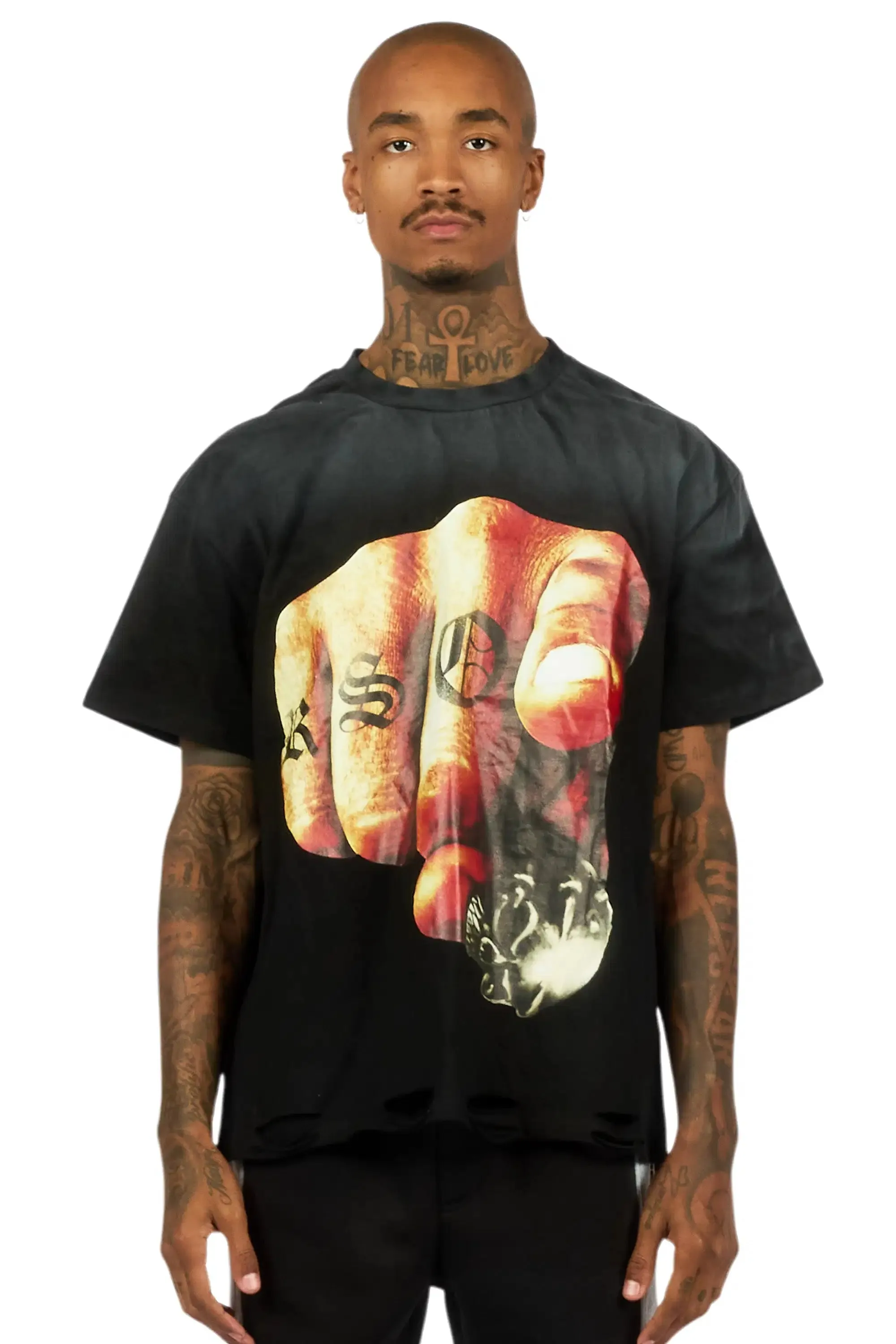 Xayon Black Oversized Graphic T-Shirt sold by Rockstar Original product image thumbnail 2