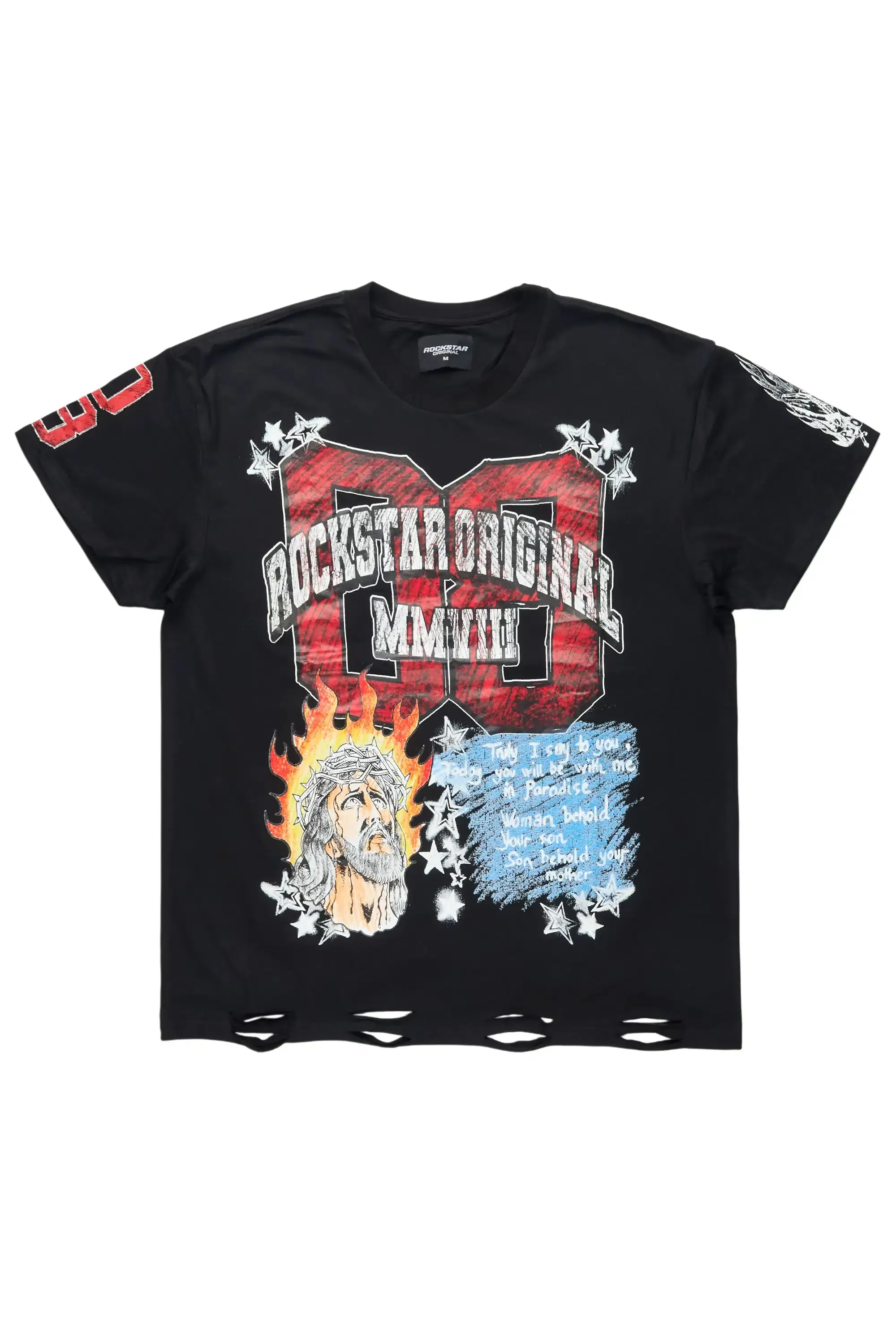 Jesus Black/Red Oversized Graphic T-Shirt sold by Rockstar Original