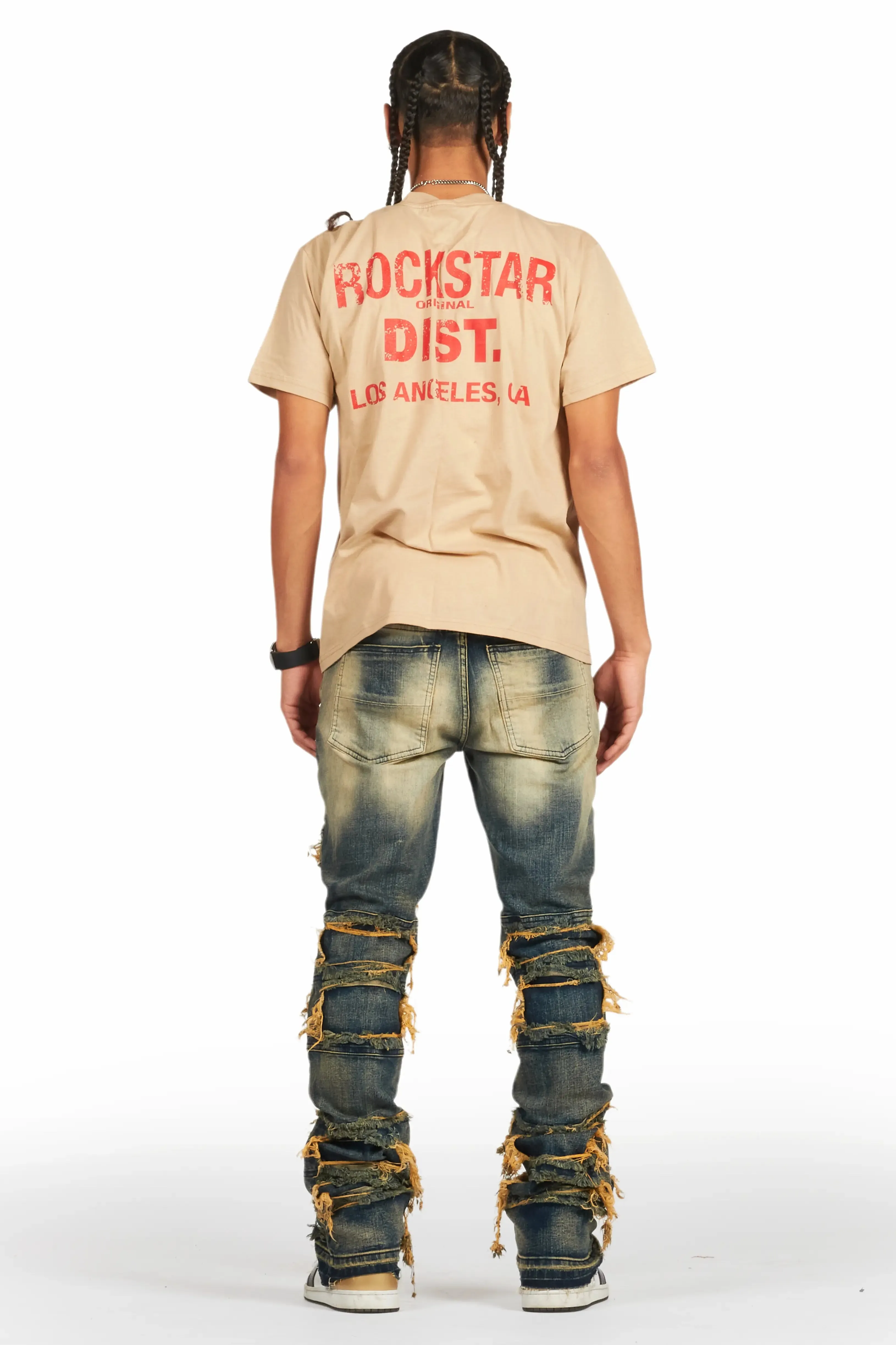 Vasco Tint Blue Stacked Flare Jean sold by Rockstar Original product image thumbnail 5