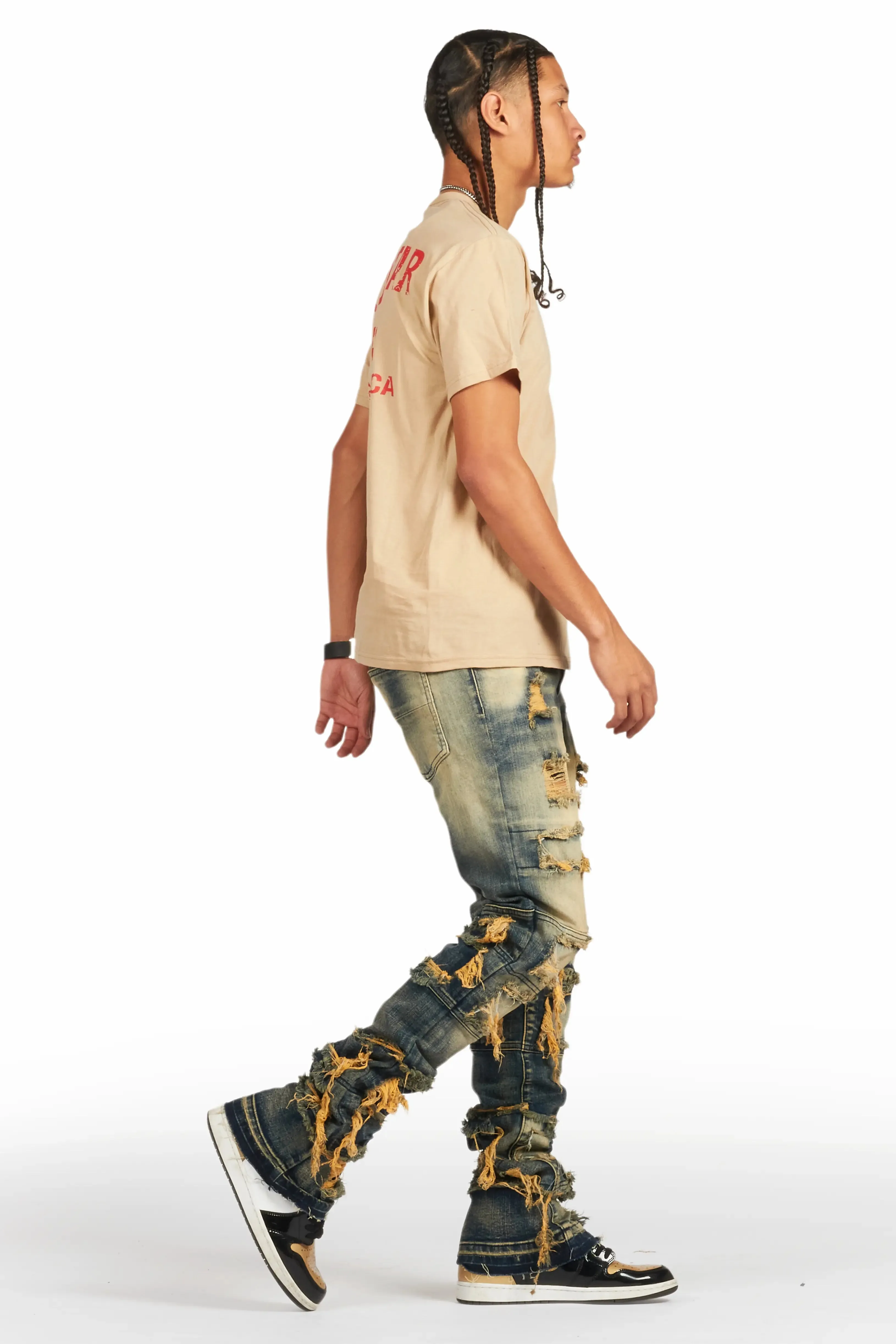 Vasco Tint Blue Stacked Flare Jean sold by Rockstar Original product image thumbnail 4