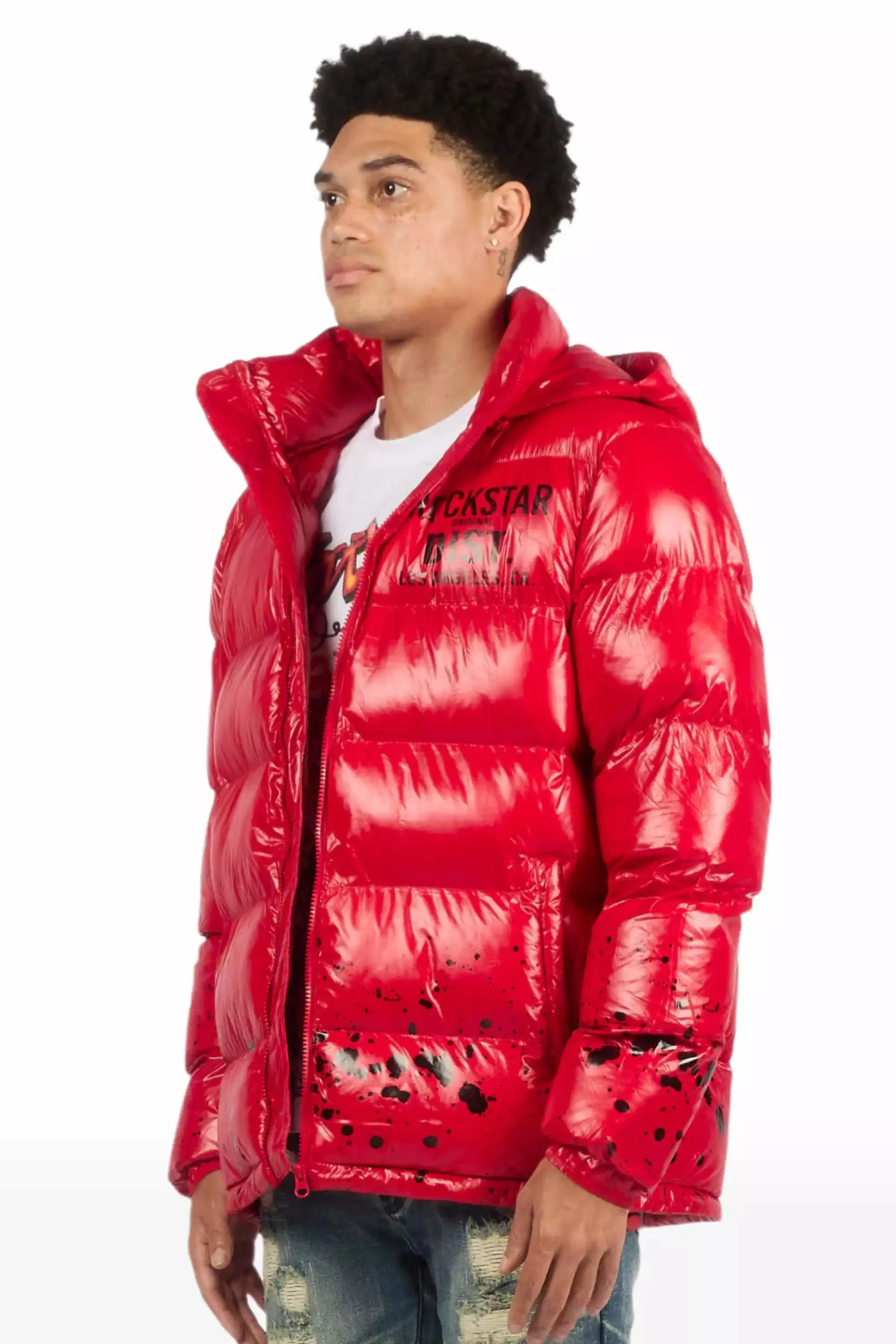 Raffer Red Heavy Puffer Jacket sold by Rockstar Original product image thumbnail 5
