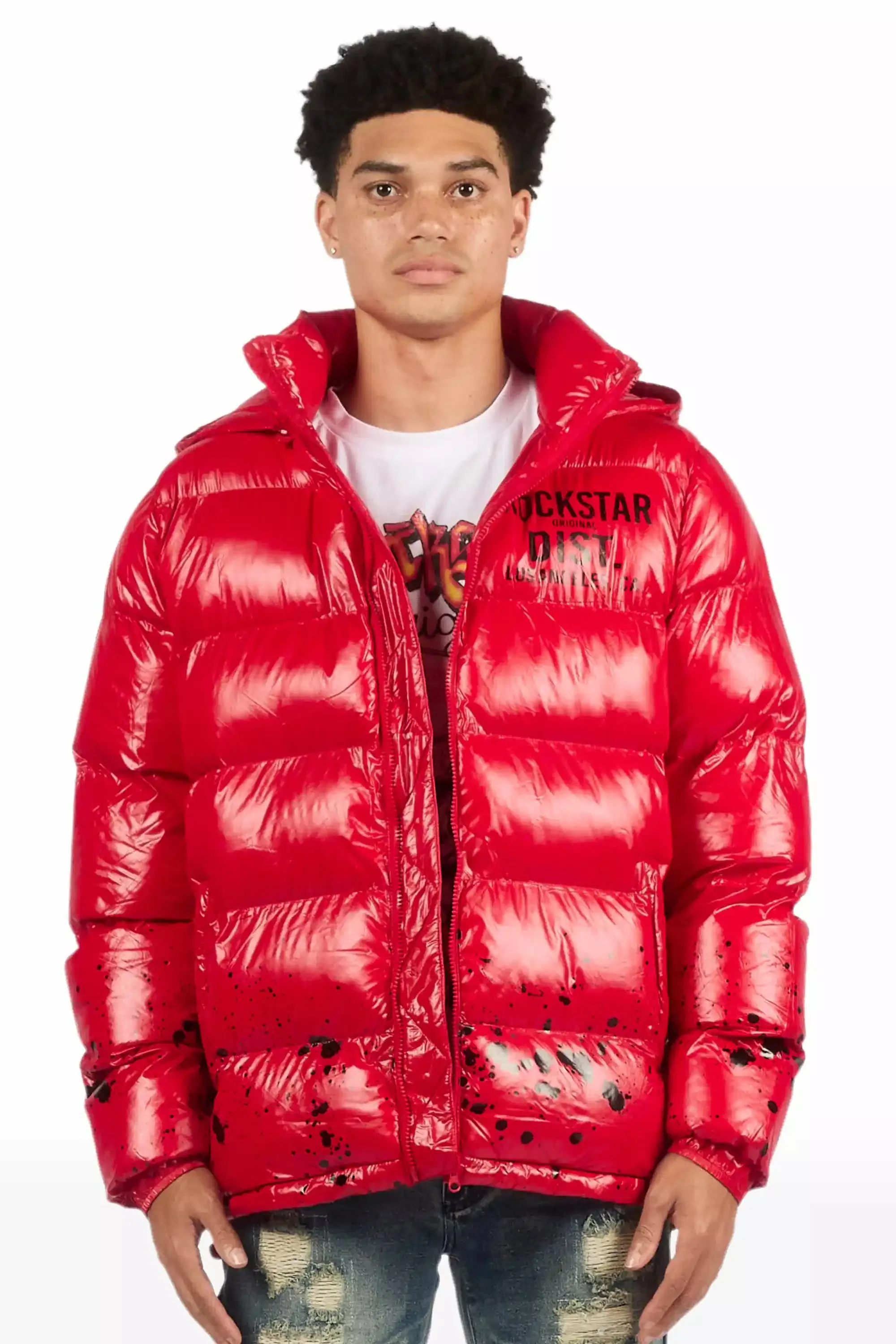 Raffer Red Heavy Puffer Jacket sold by Rockstar Original product image thumbnail 2