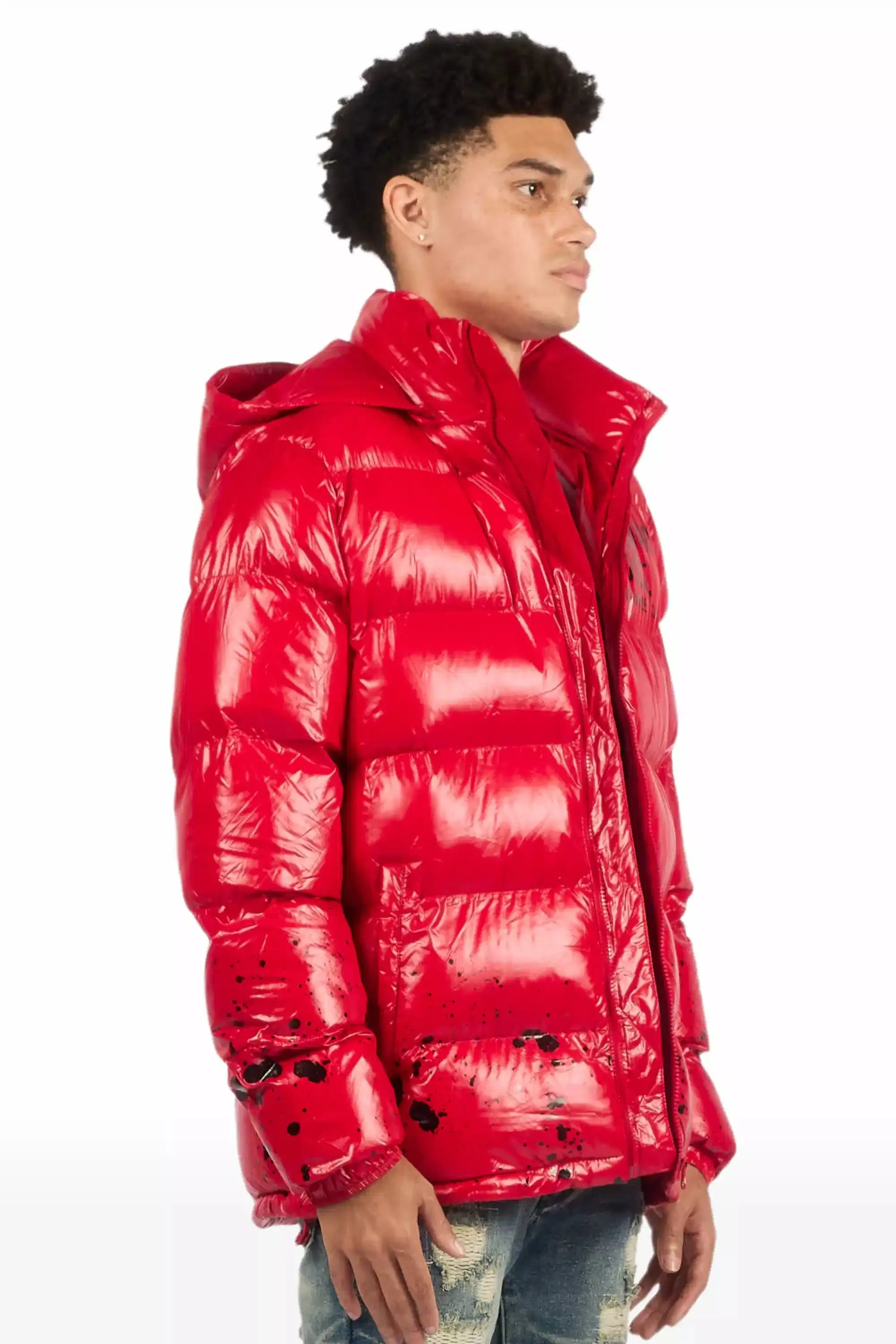 Raffer Red Heavy Puffer Jacket sold by Rockstar Original product image thumbnail 4