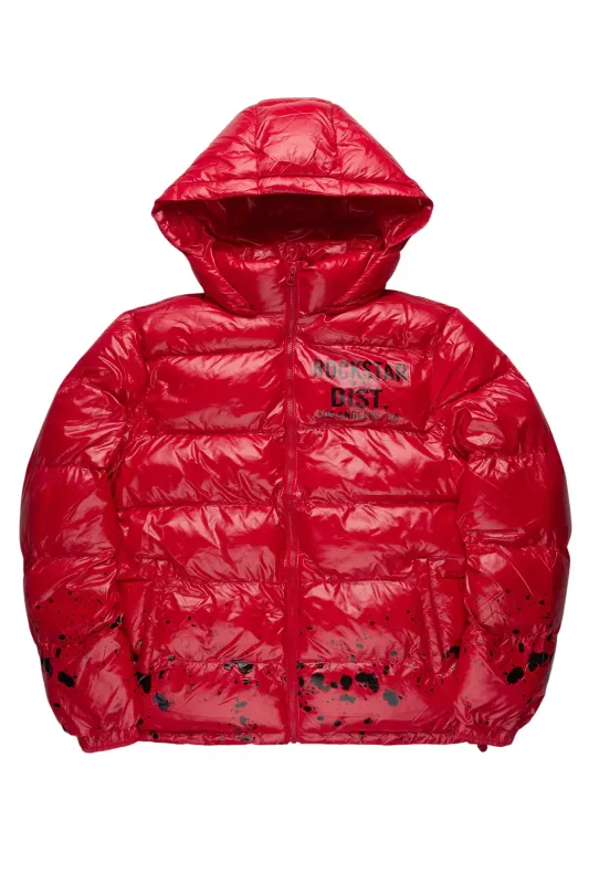 Raffer Red Heavy Puffer Jacket sold by Rockstar Original