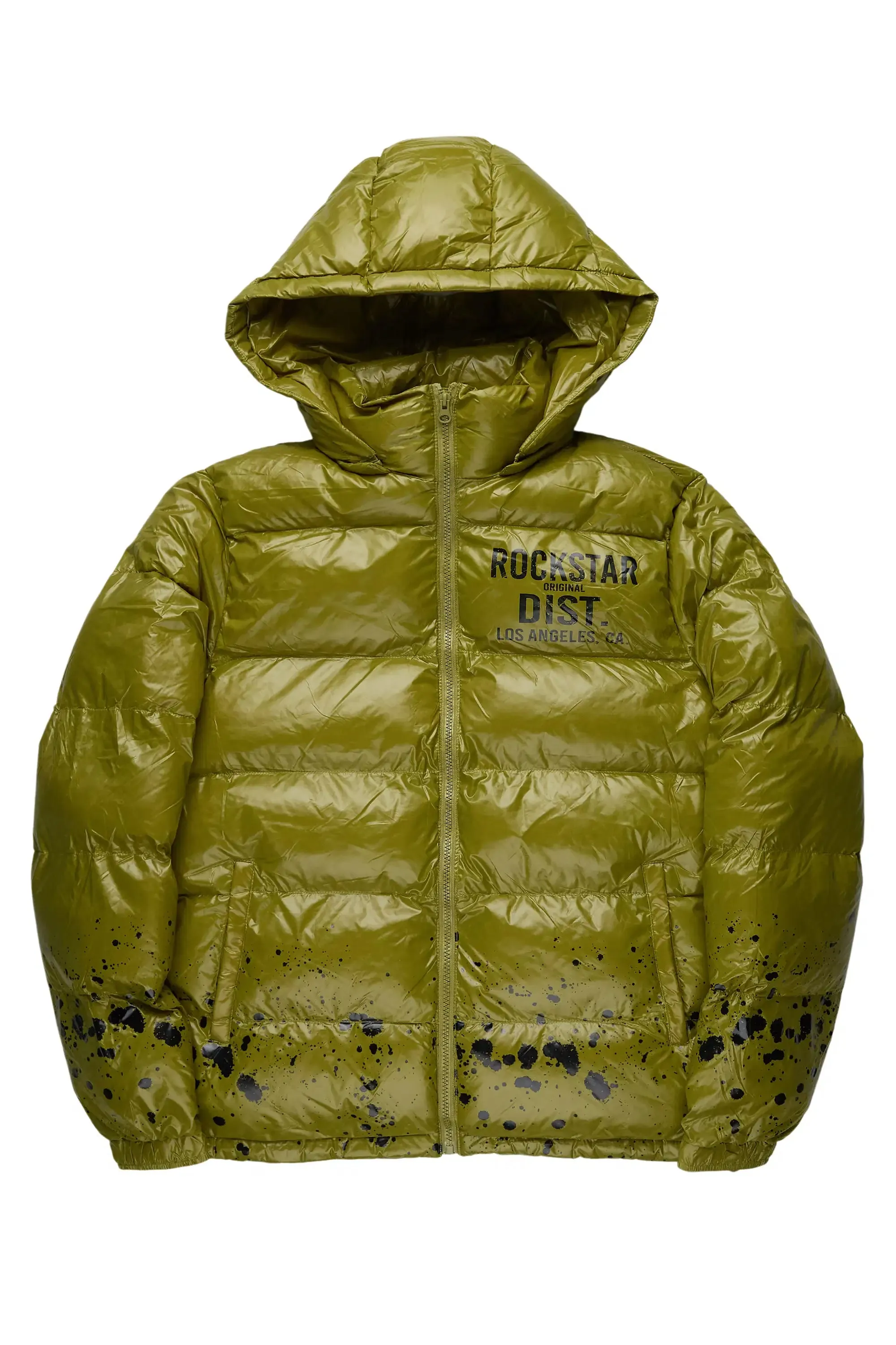 Raffer Olive Heavy Puffer Jacket sold by Rockstar Original