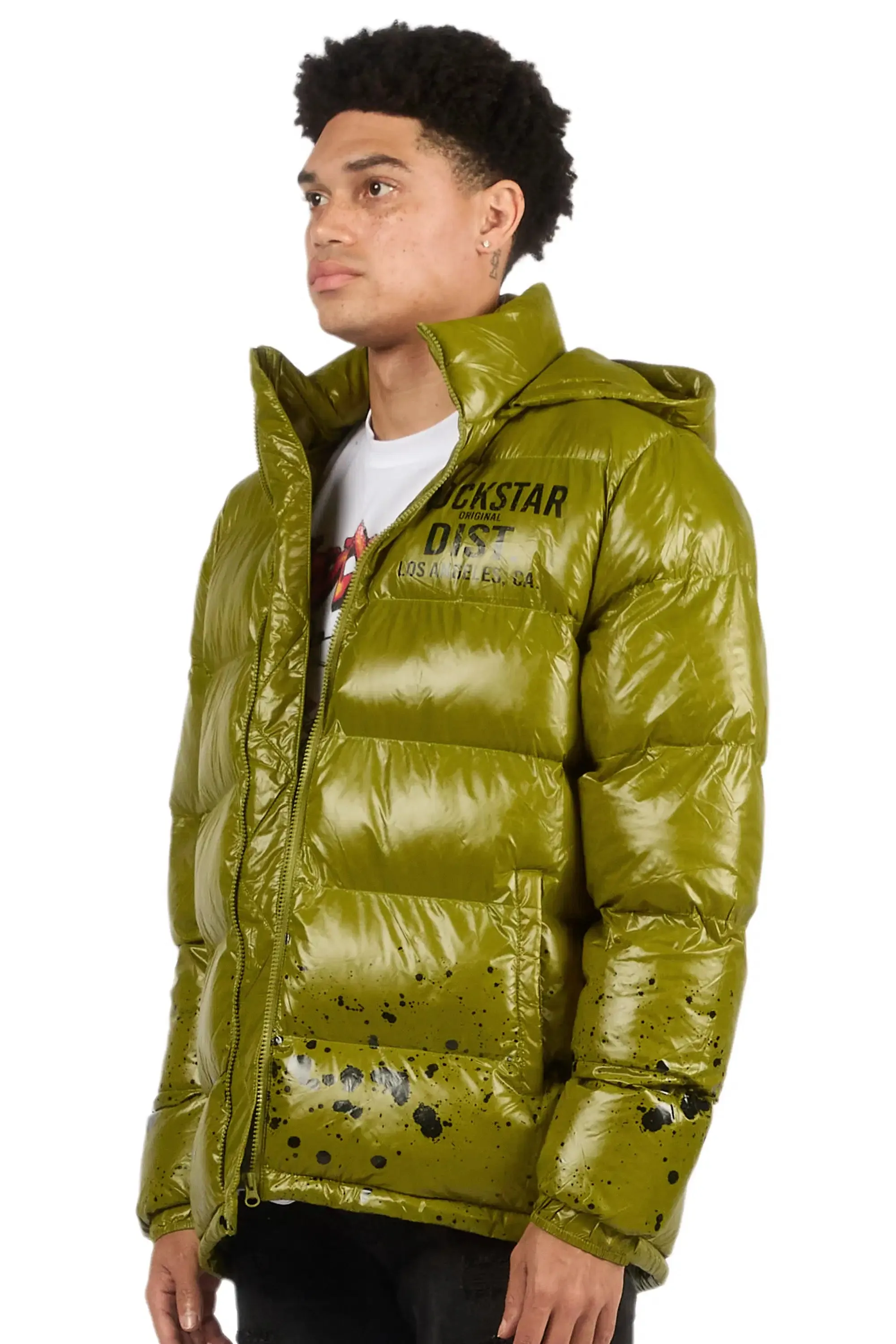 Raffer Olive Heavy Puffer Jacket sold by Rockstar Original product image thumbnail 5