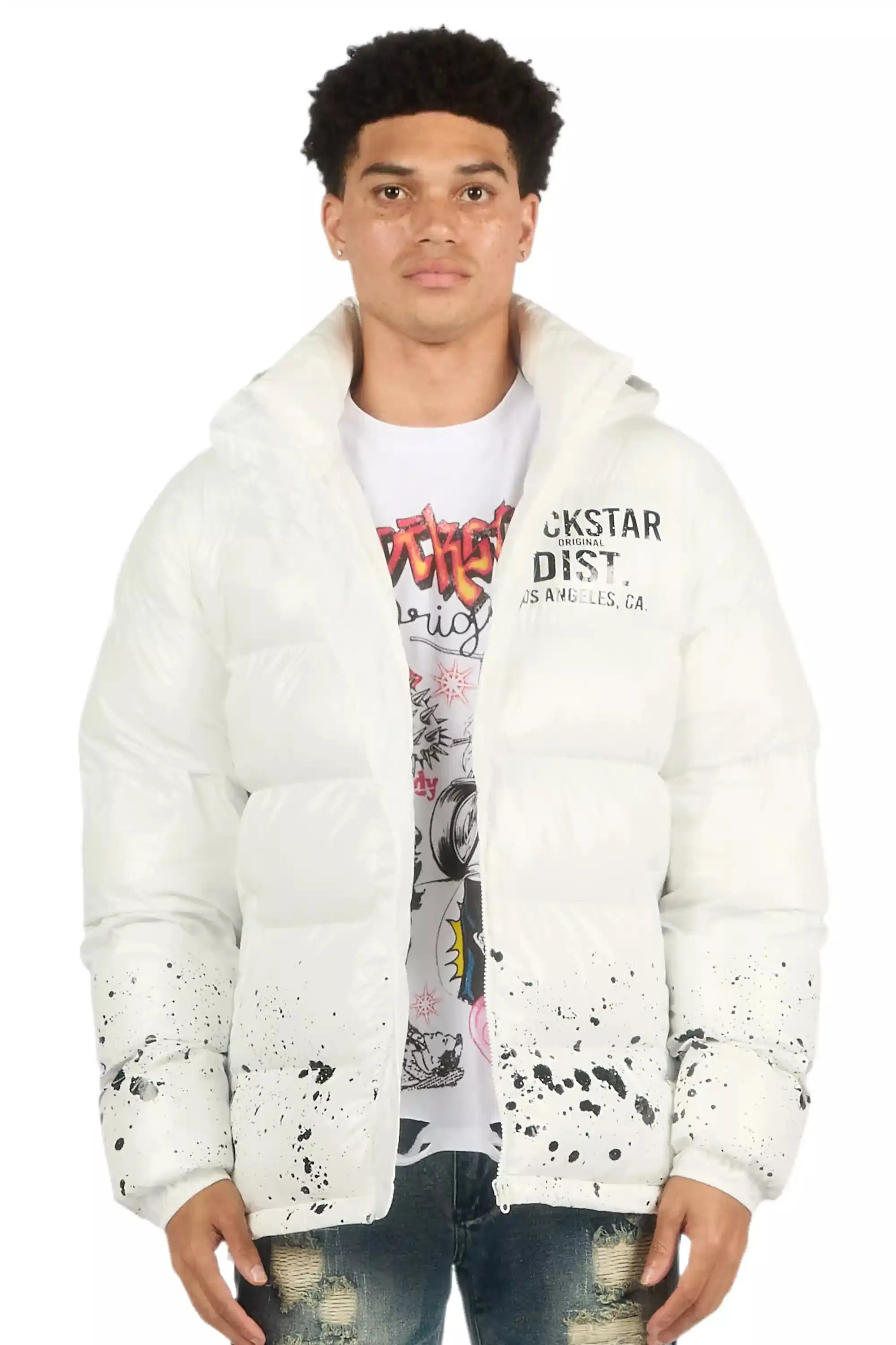 Raffer White Heavy Puffer Jacket sold by Rockstar Original product image thumbnail 2