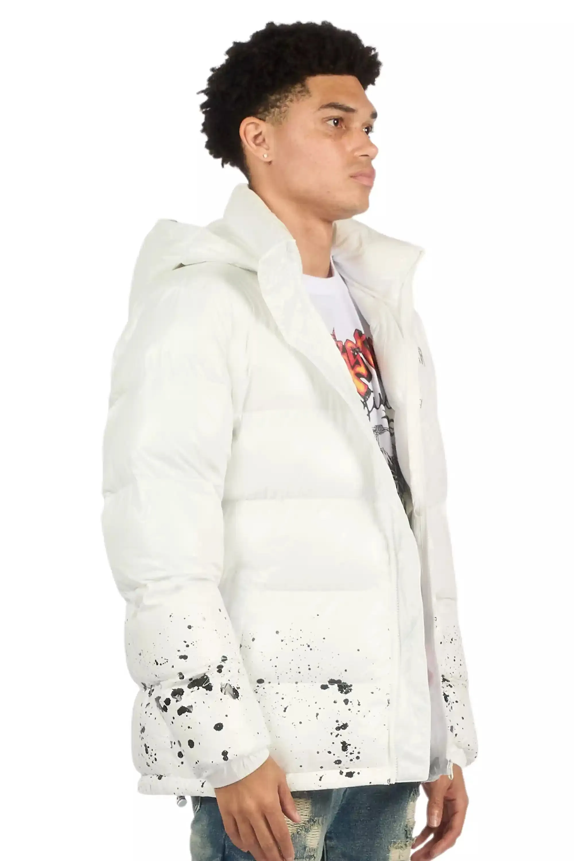 Raffer White Heavy Puffer Jacket sold by Rockstar Original product image thumbnail 4