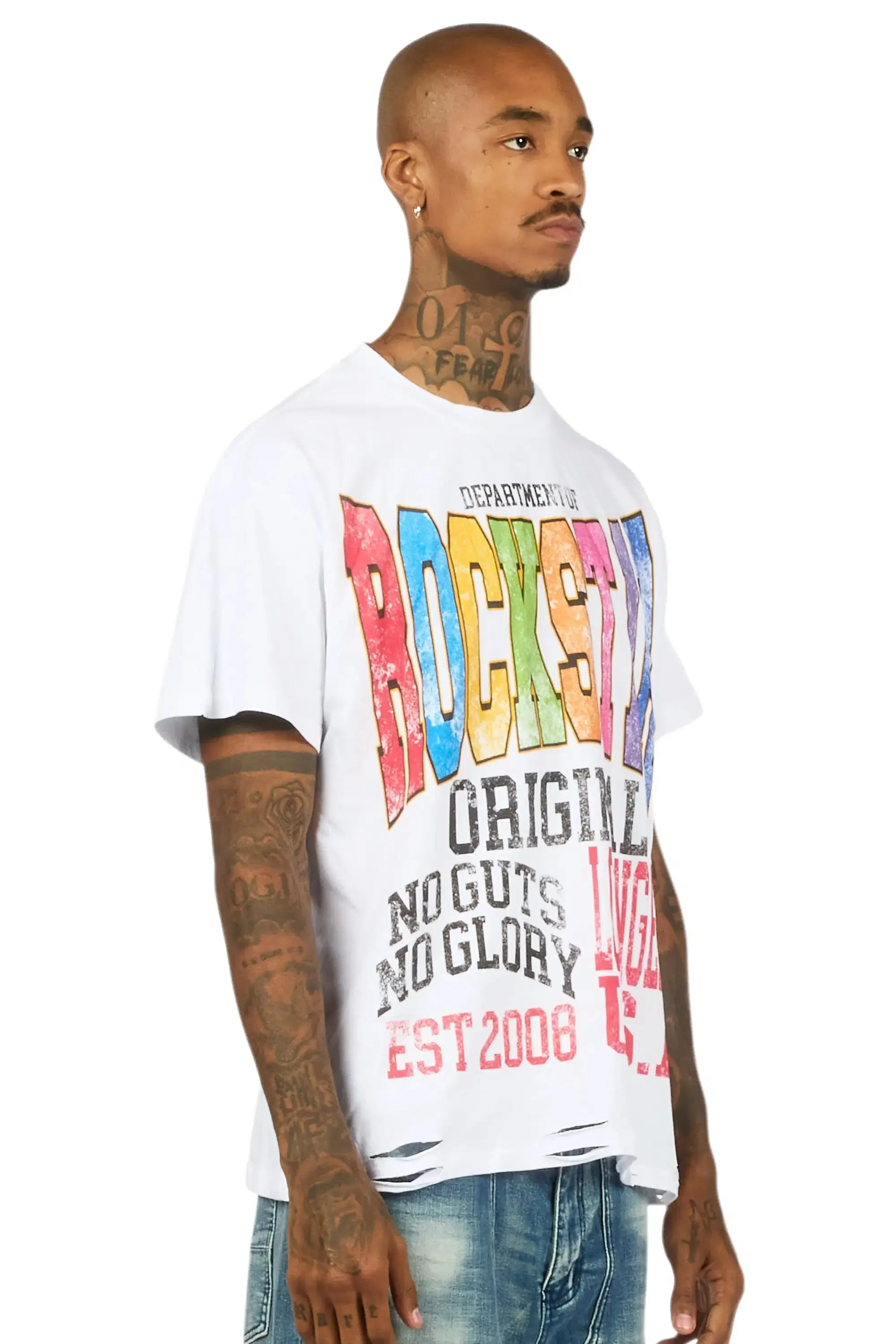 Keen White Oversized Graphic T-Shirt sold by Rockstar Original product image thumbnail 3