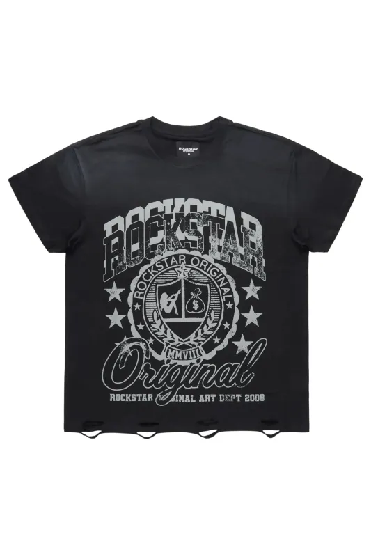 Dekar Black Oversized Graphic T-Shirt sold by Rockstar Original