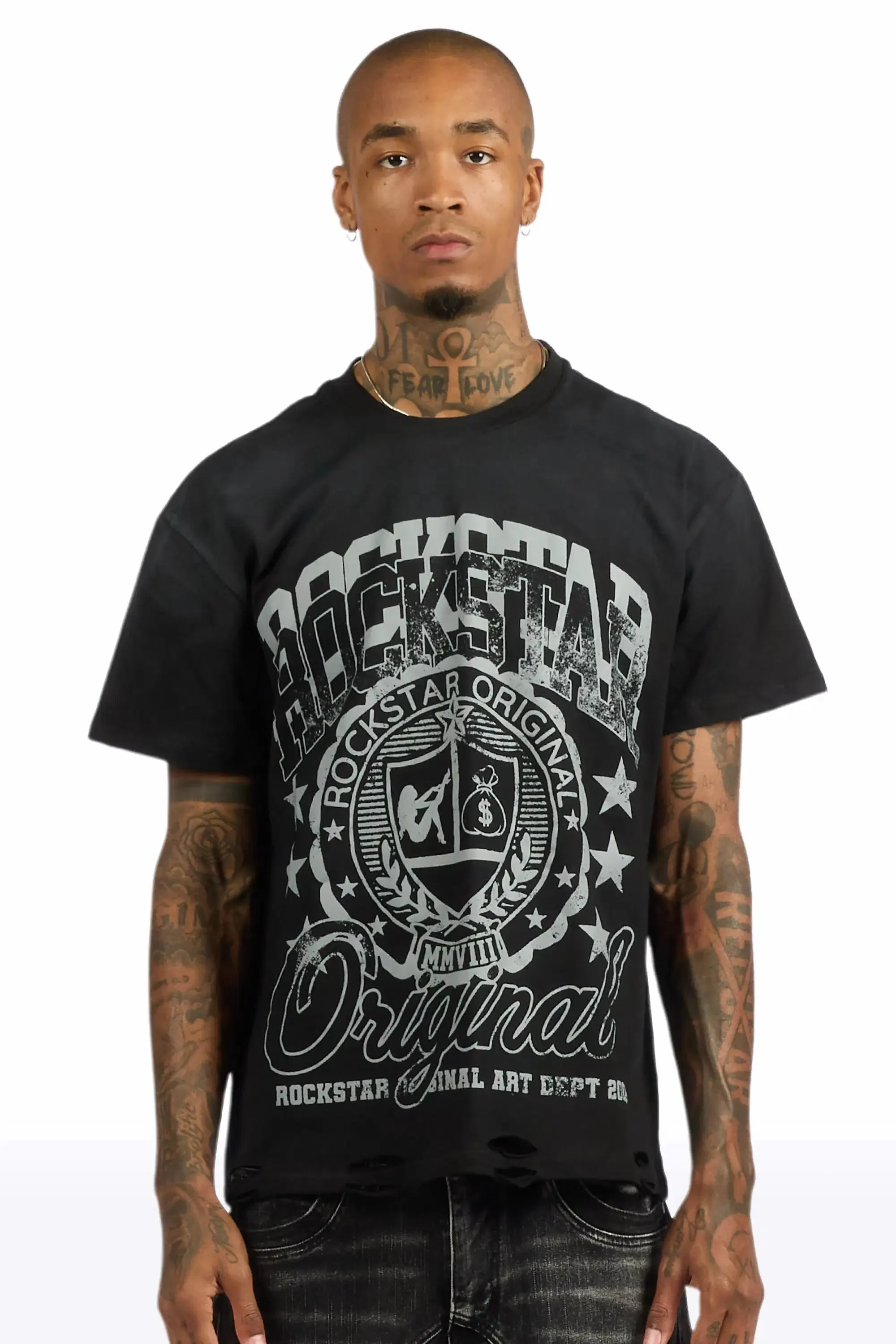 Dekar Black Oversized Graphic T-Shirt sold by Rockstar Original product image thumbnail 2