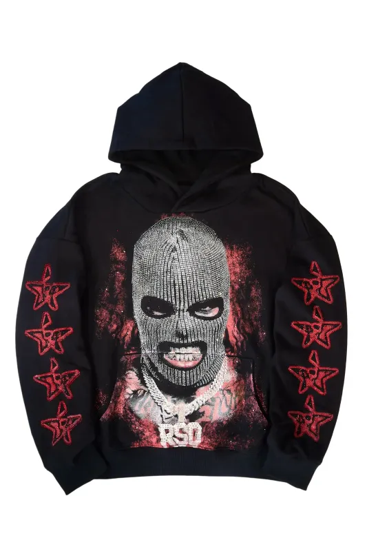 Ahsiyah Black Rhinestone Hoodie sold by Rockstar Original