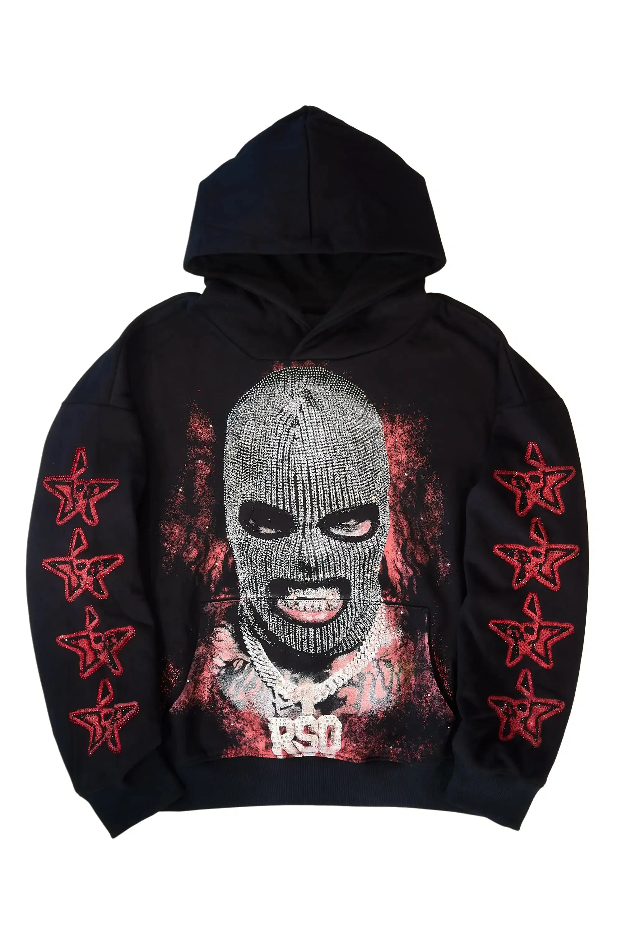Tyvion Black Rhinestone Oversized Hoodie sold by Rockstar Original
