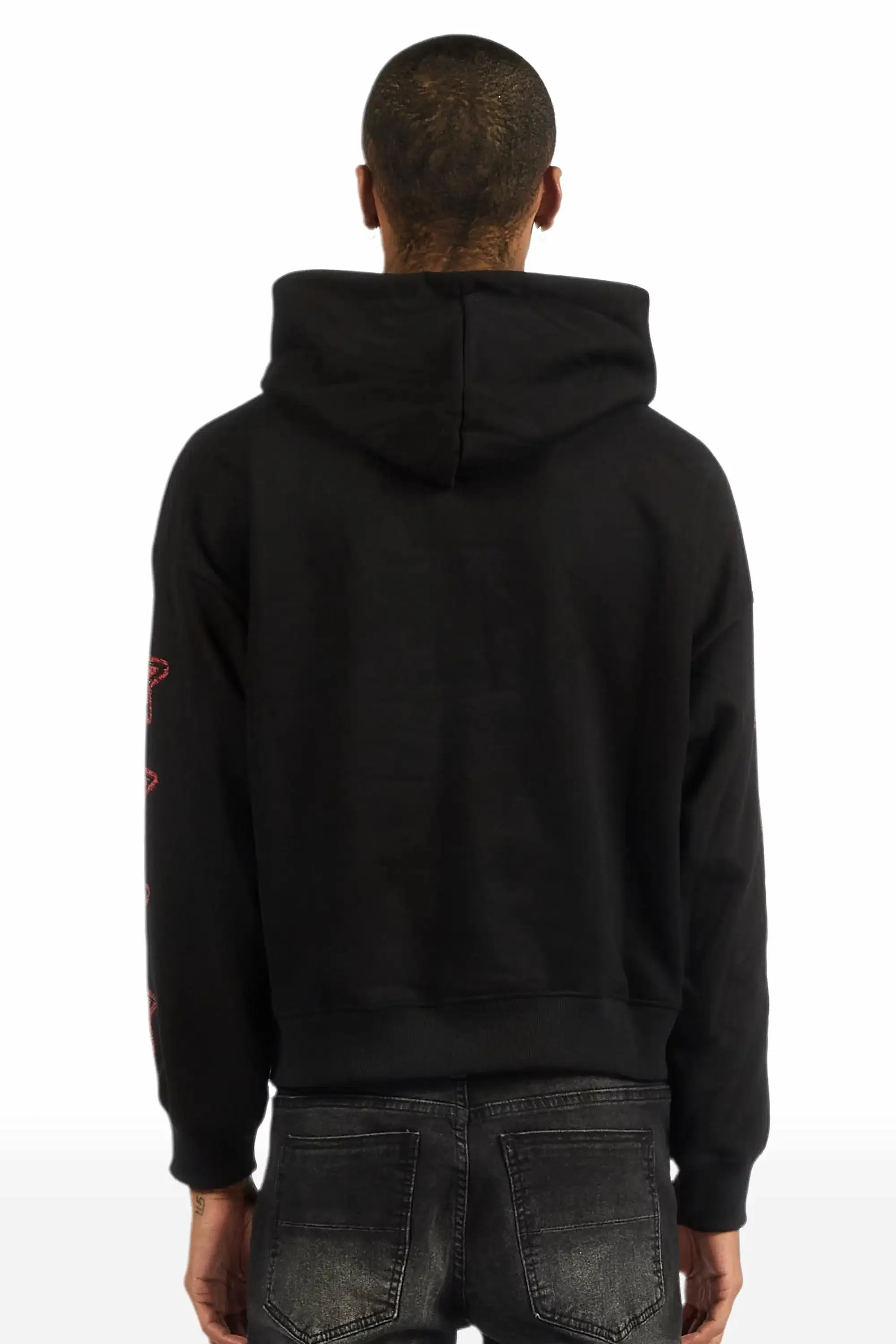 Tyvion Black Rhinestone Oversized Hoodie sold by Rockstar Original product image thumbnail 4