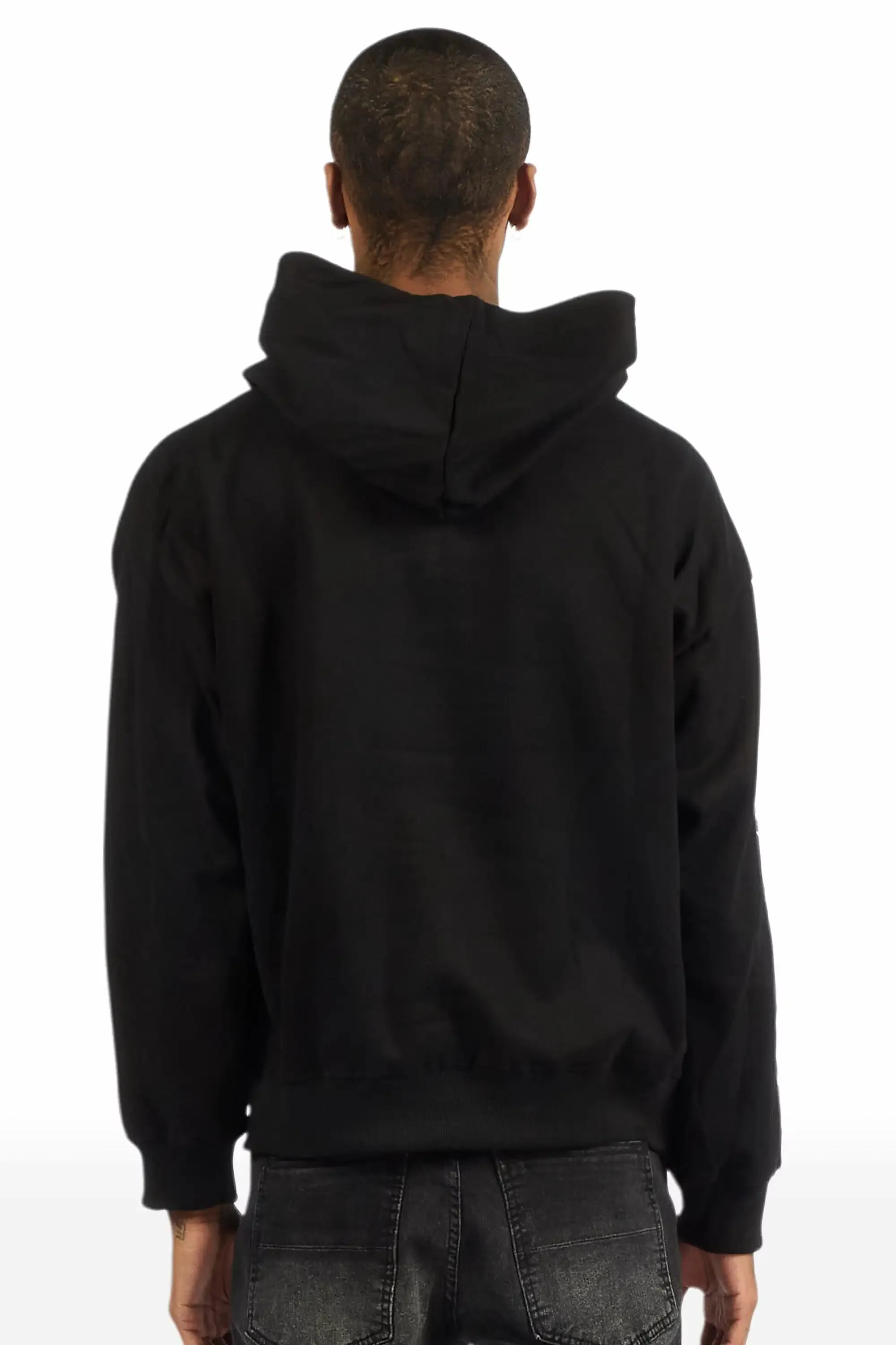 Burza Black Rhinestone Oversized Hoodie sold by Rockstar Original product image thumbnail 4