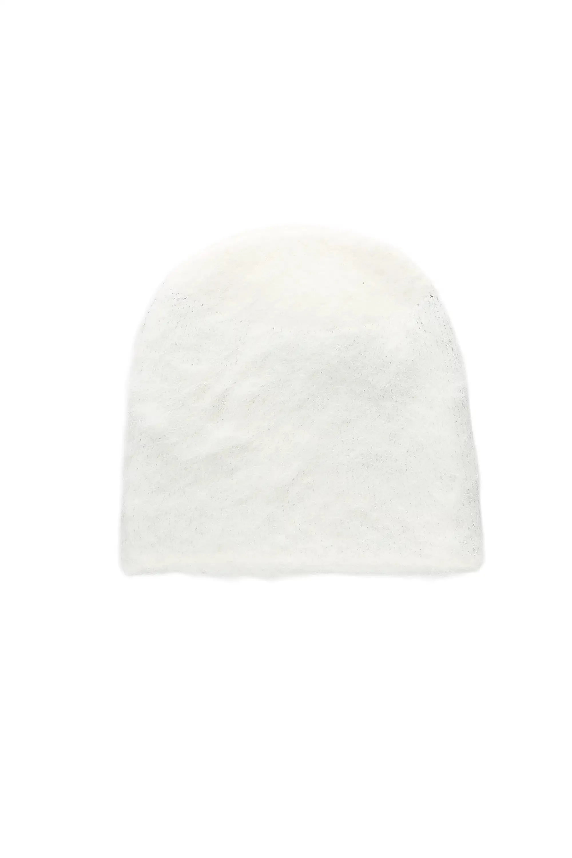 Toshio White Knitted Mohair Beanie sold by Rockstar Original product image thumbnail 5