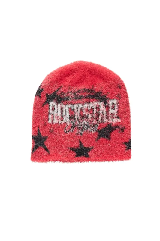 Allstar Red Knitted Mohair Beanie sold by Rockstar Original