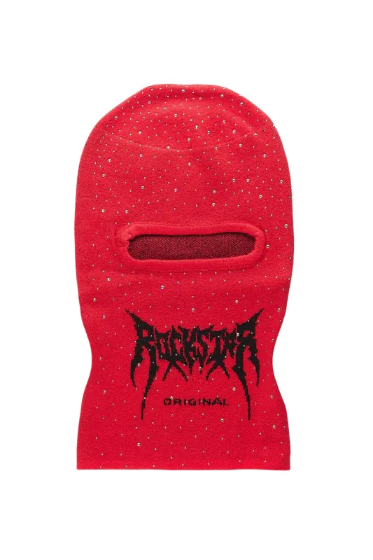Twinkle Red Rhinestone Ski Mask sold by Rockstar Original