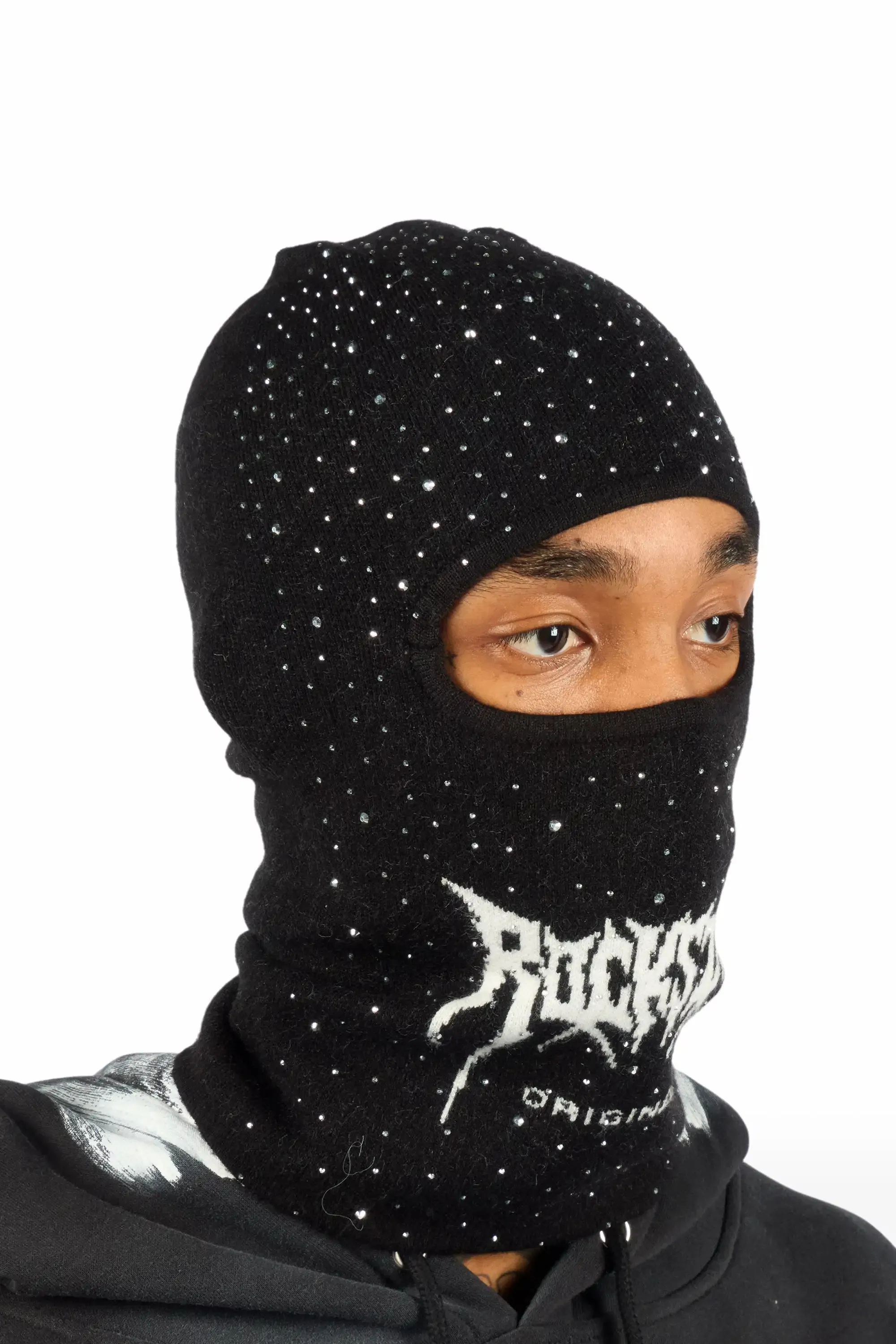Twinkle Black/Black Rhinestone Ski Mask sold by Rockstar Original product image thumbnail 3