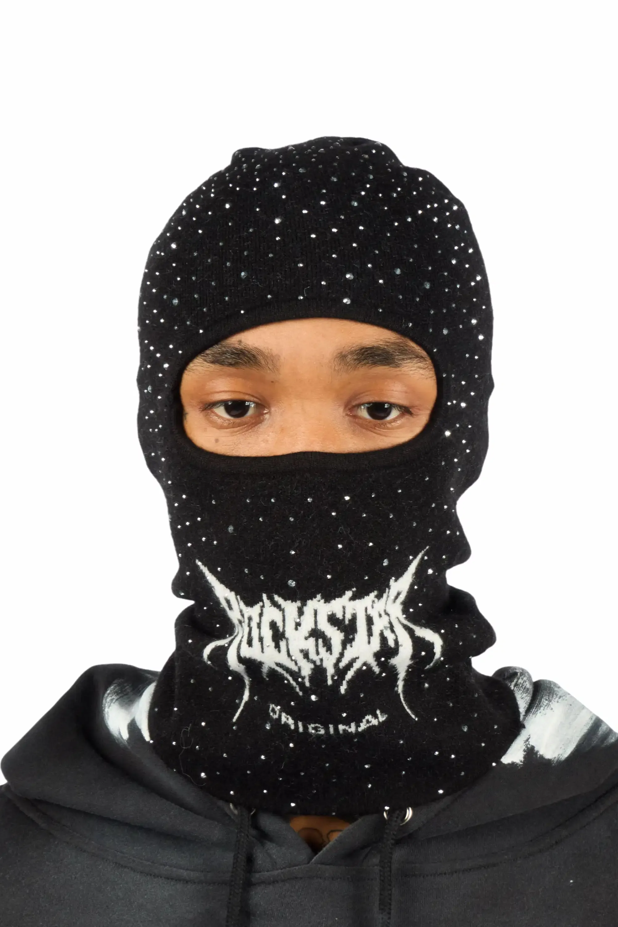 Twinkle Black/Black Rhinestone Ski Mask sold by Rockstar Original product image thumbnail 2