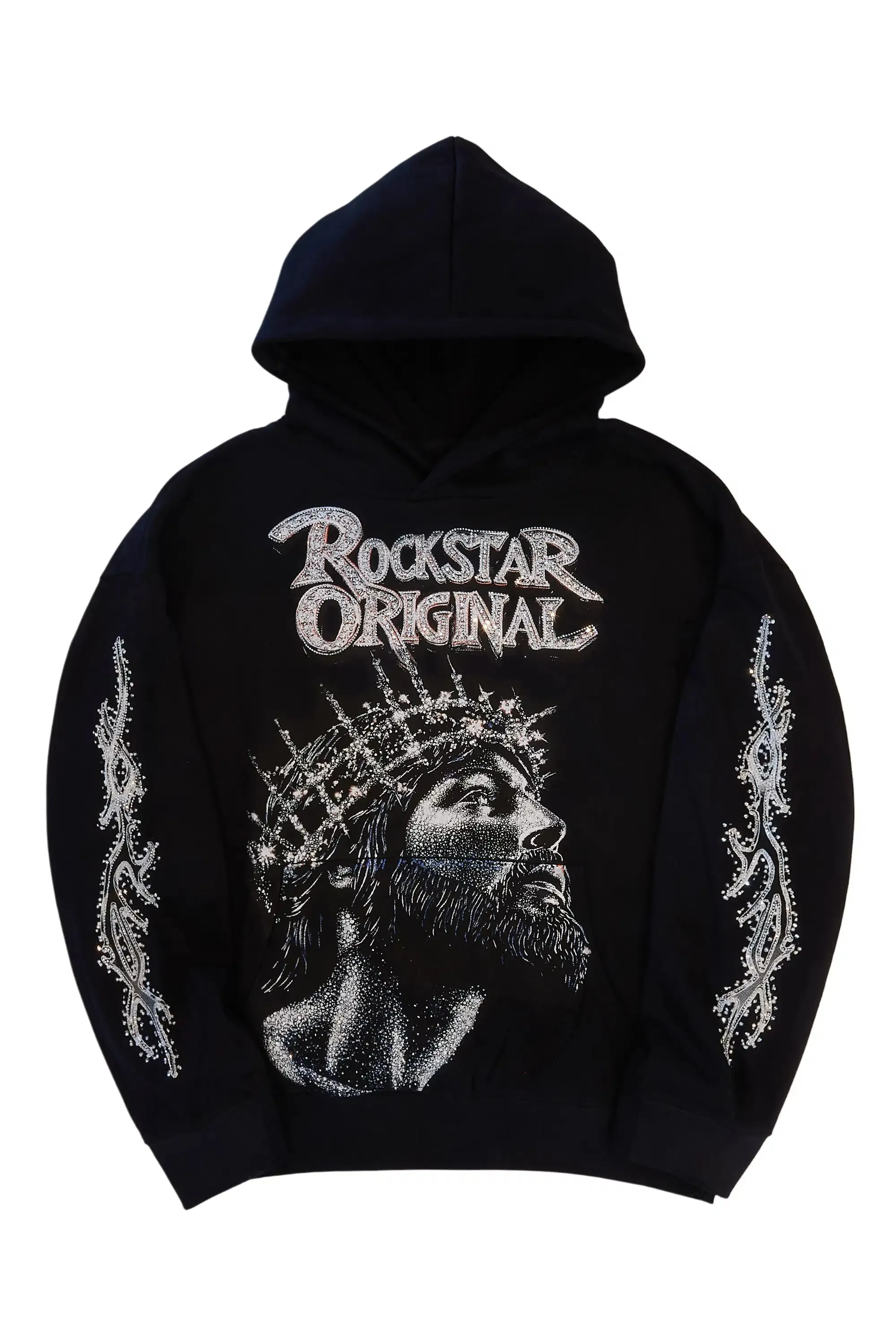 Lathora Black Rhinestone Hoodie sold by Rockstar Original