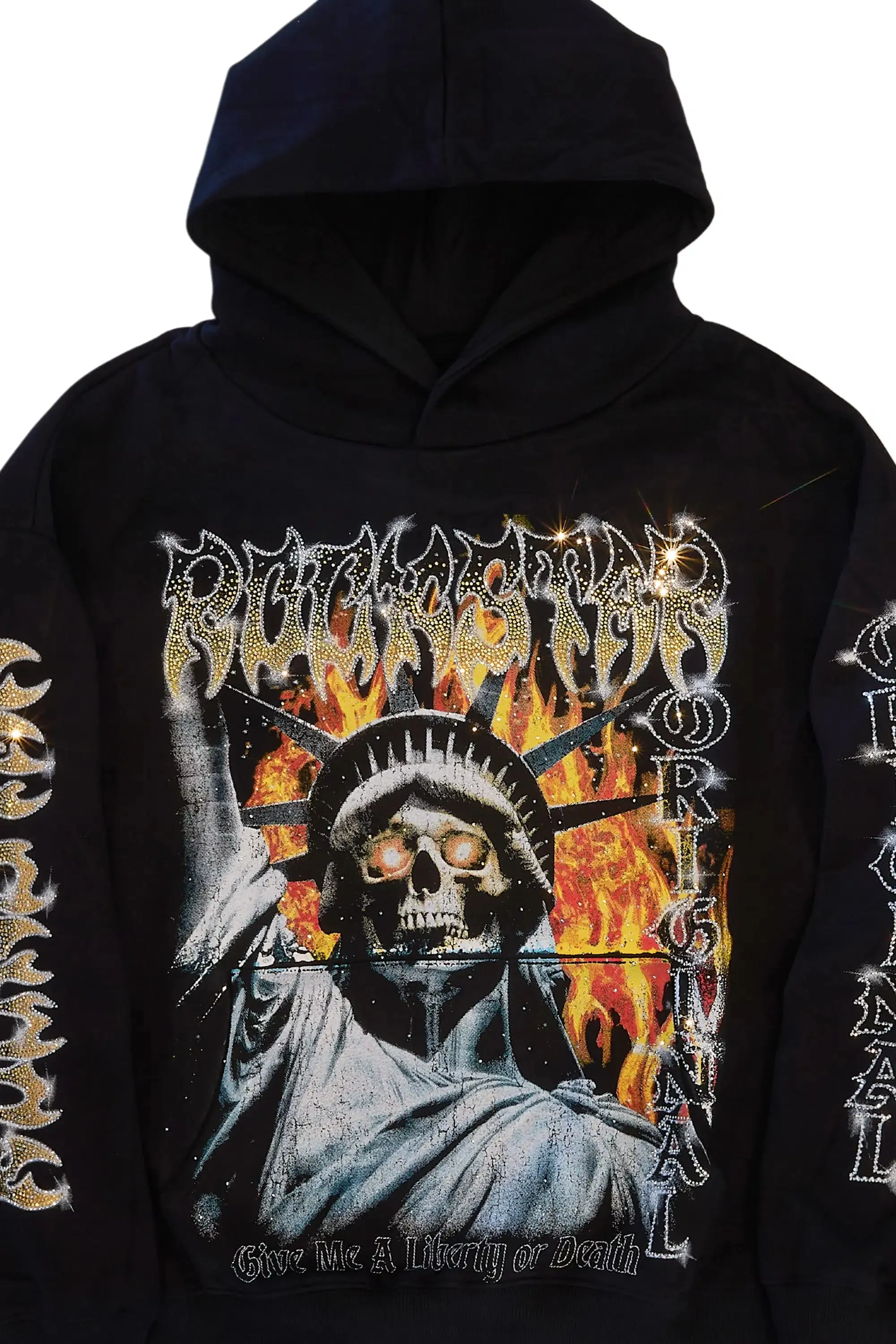 Jordana Black Rhinestone Hoodie sold by Rockstar Original product image thumbnail 2