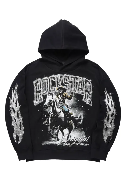 Ahnarie Black Rhinestone Hoodie sold by Rockstar Original