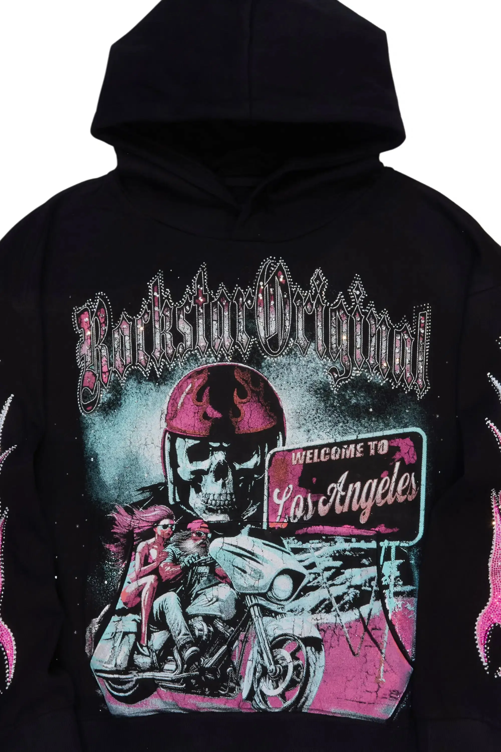 Rylina Black Rhinestone Hoodie sold by Rockstar Original product image thumbnail 2