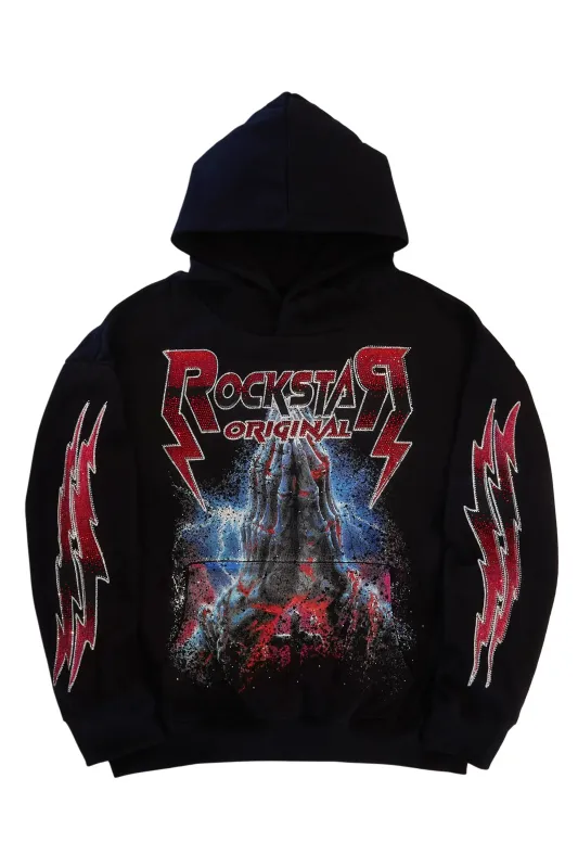 Shakayla Black Rhinestone Hoodie sold by Rockstar Original