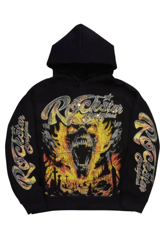 TraSheba Black Rhinestone Hoodie sold by Rockstar Original