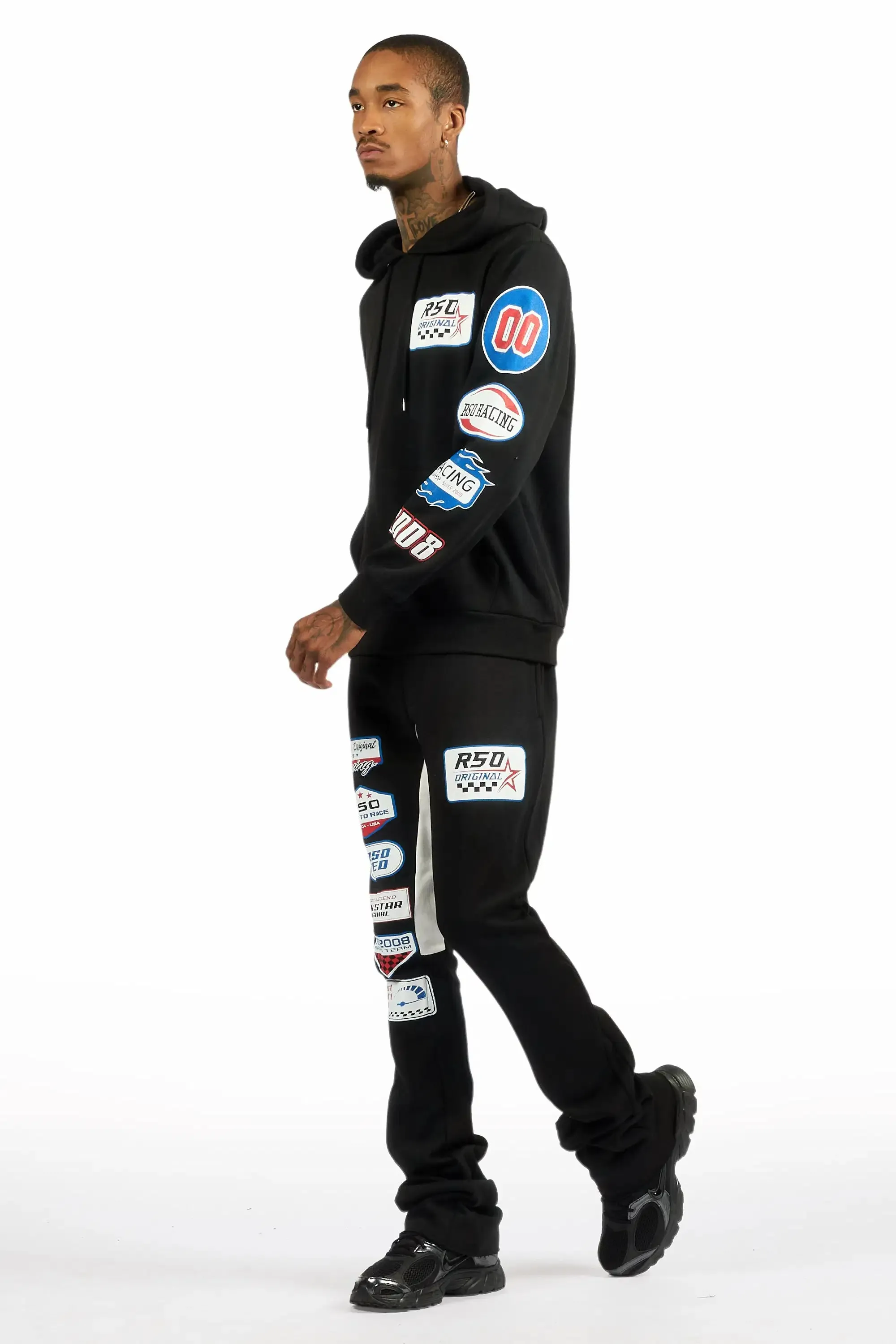 Komanda Black/Multi Hoodie/Stacked Flare Track Set sold by Rockstar Original product image thumbnail 5