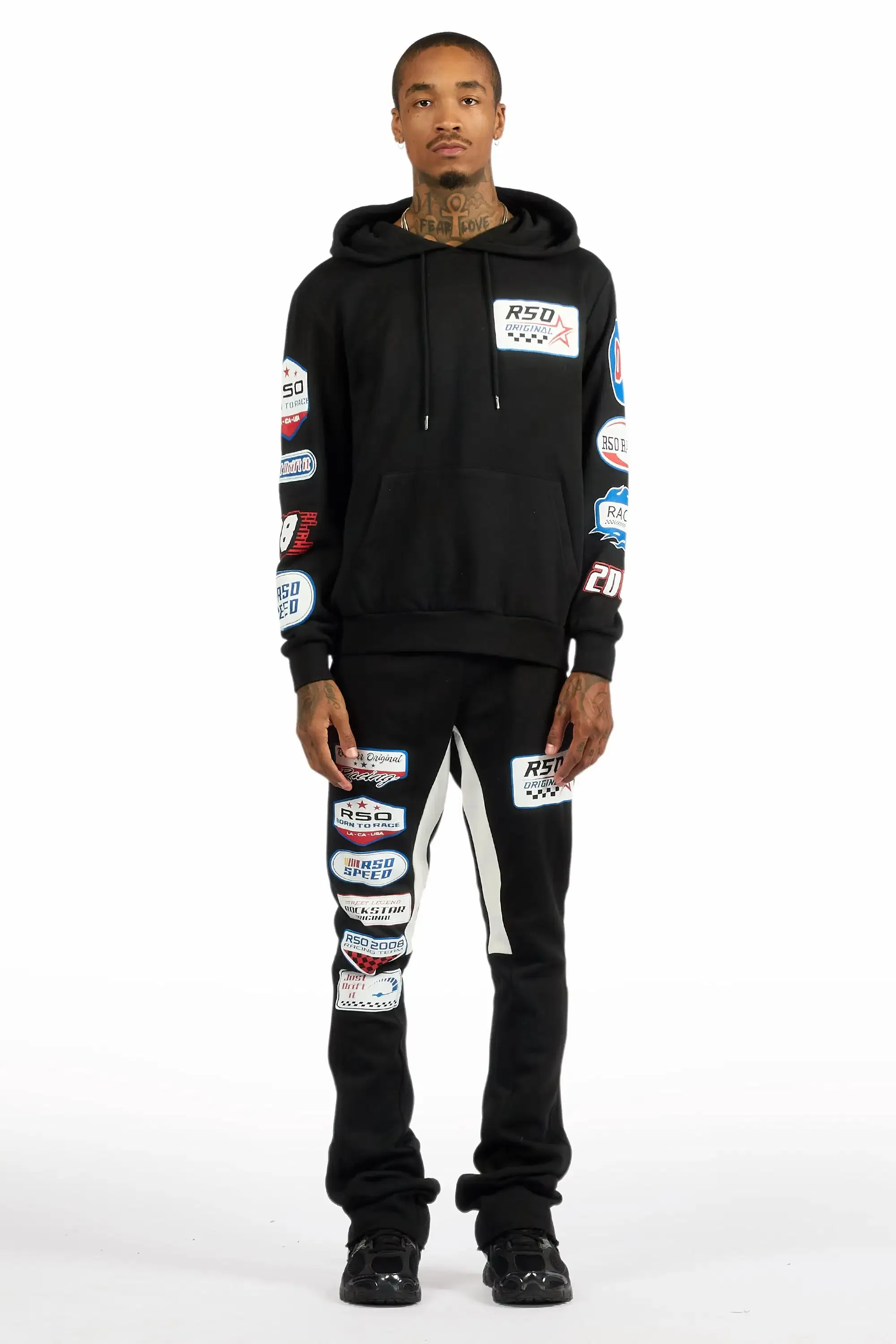 Komanda Black/Multi Hoodie/Stacked Flare Track Set sold by Rockstar Original product image thumbnail 2